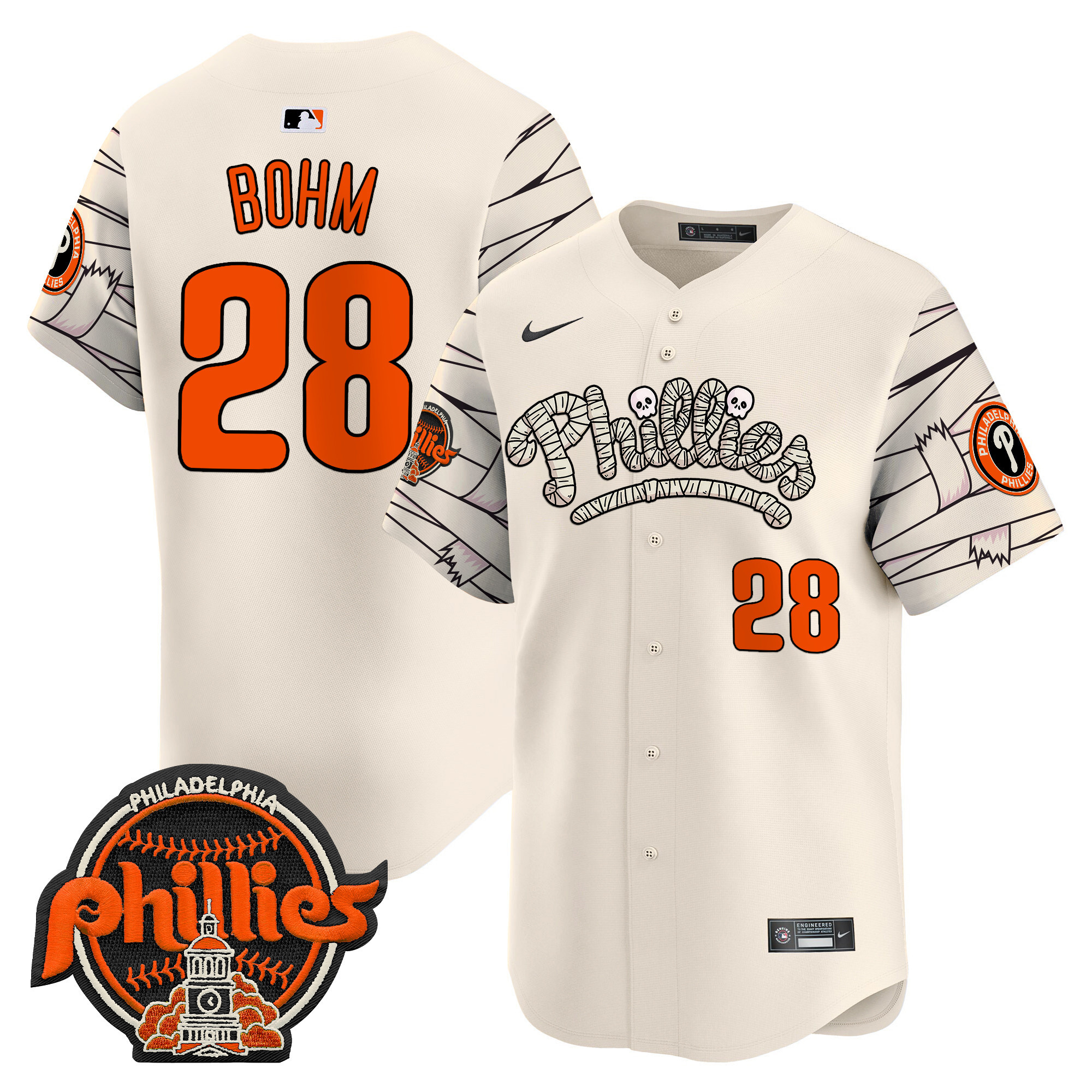 Men's Phillies Halloween Vapor Premier Limited Jersey V2 - All Stitched