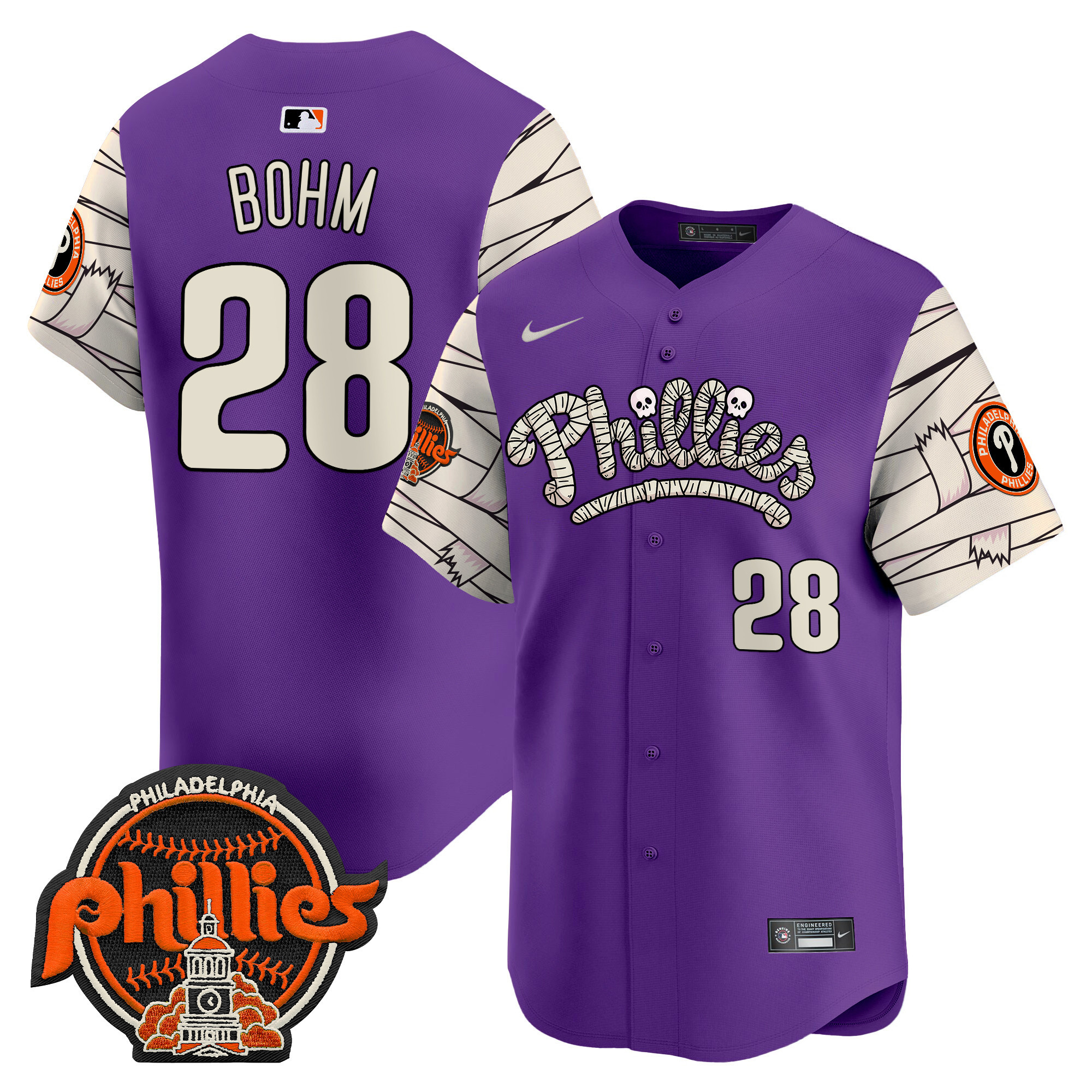 Men's Phillies Halloween Vapor Premier Limited Jersey V2 - All Stitched