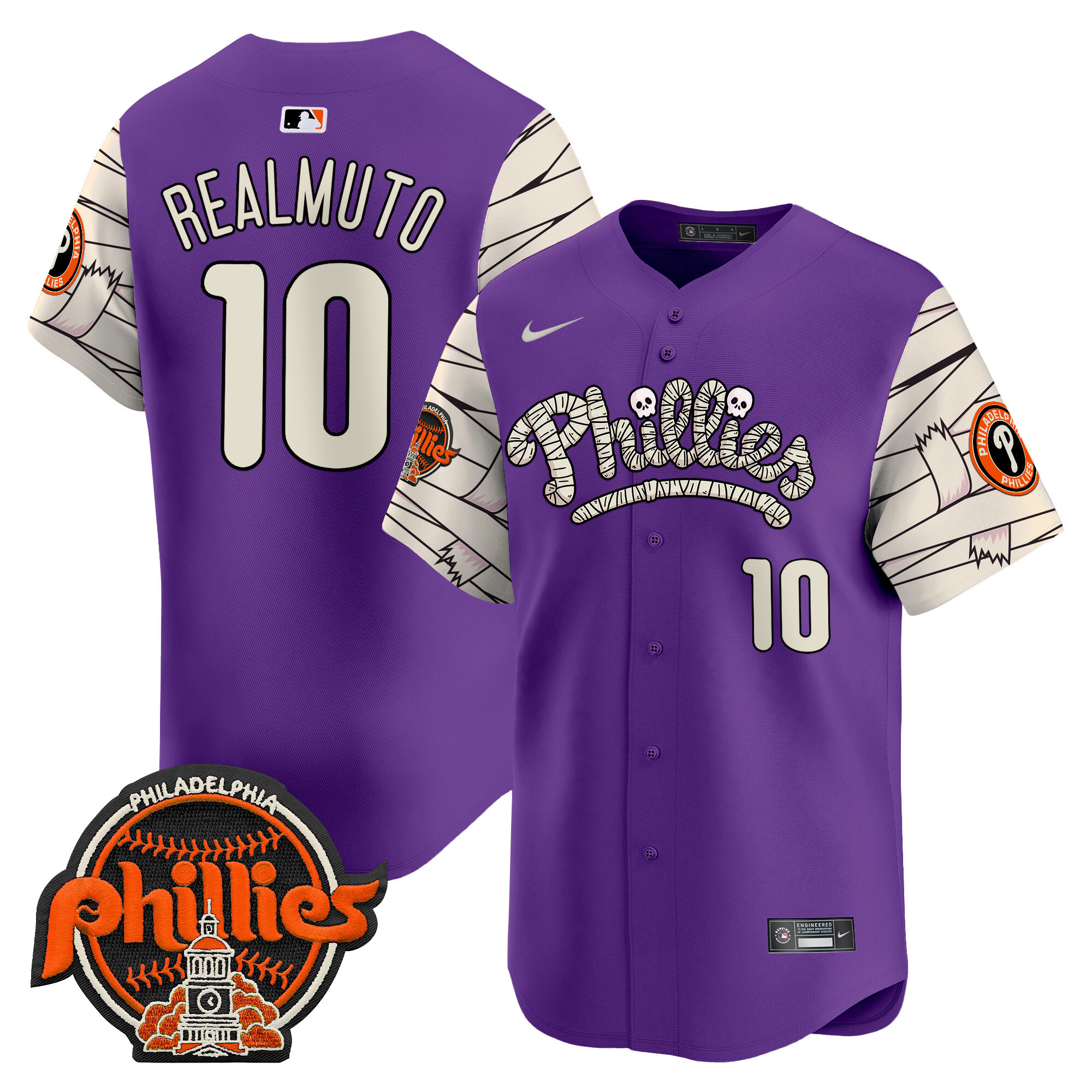 Men's Phillies Halloween Vapor Premier Limited Jersey V2 - All Stitched