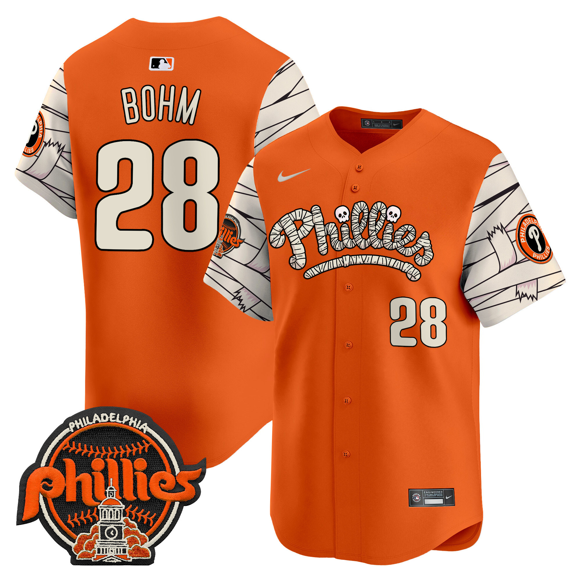 Men's Phillies Halloween Vapor Premier Limited Jersey V2 - All Stitched
