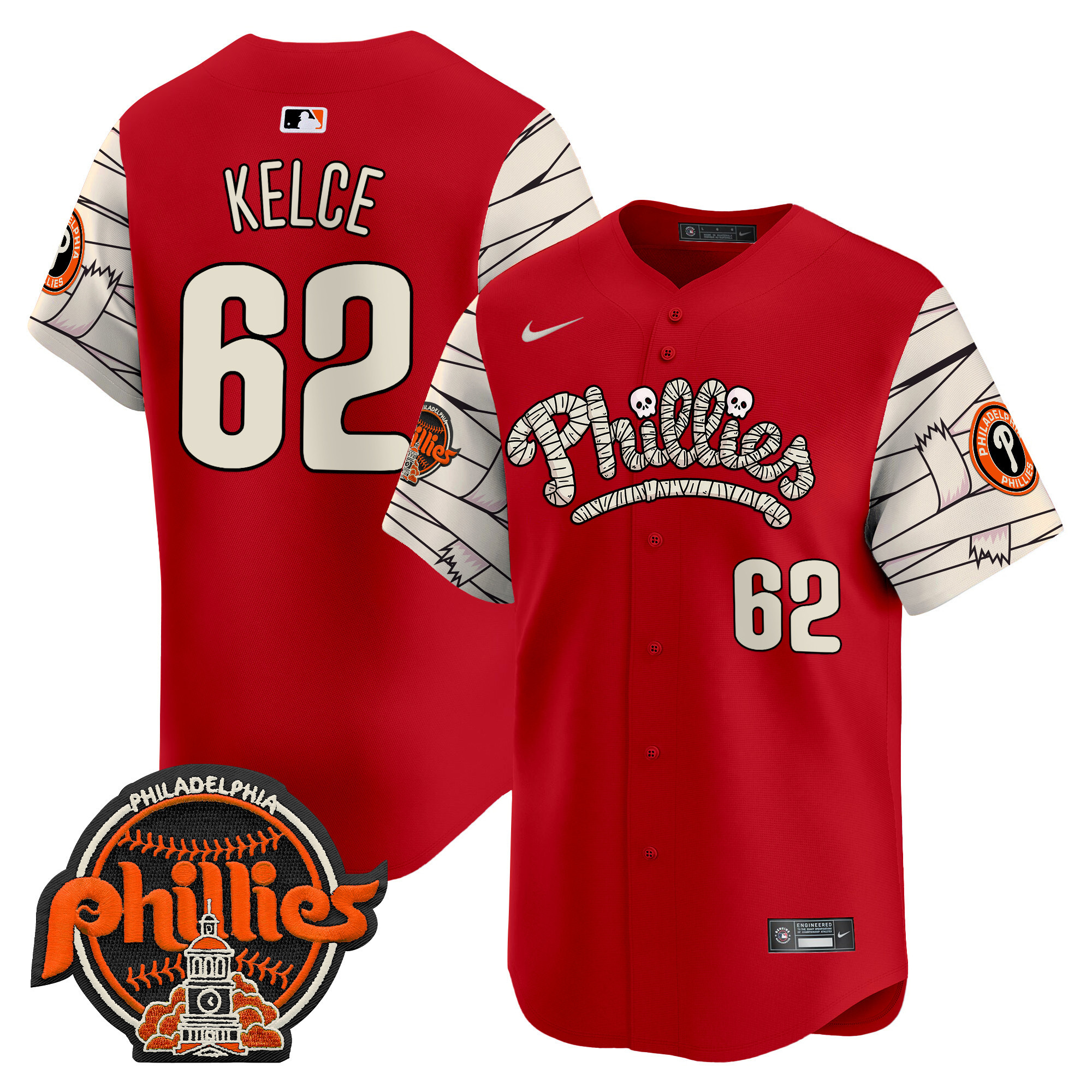 Men's Phillies Halloween Vapor Premier Limited Jersey V2 - All Stitched