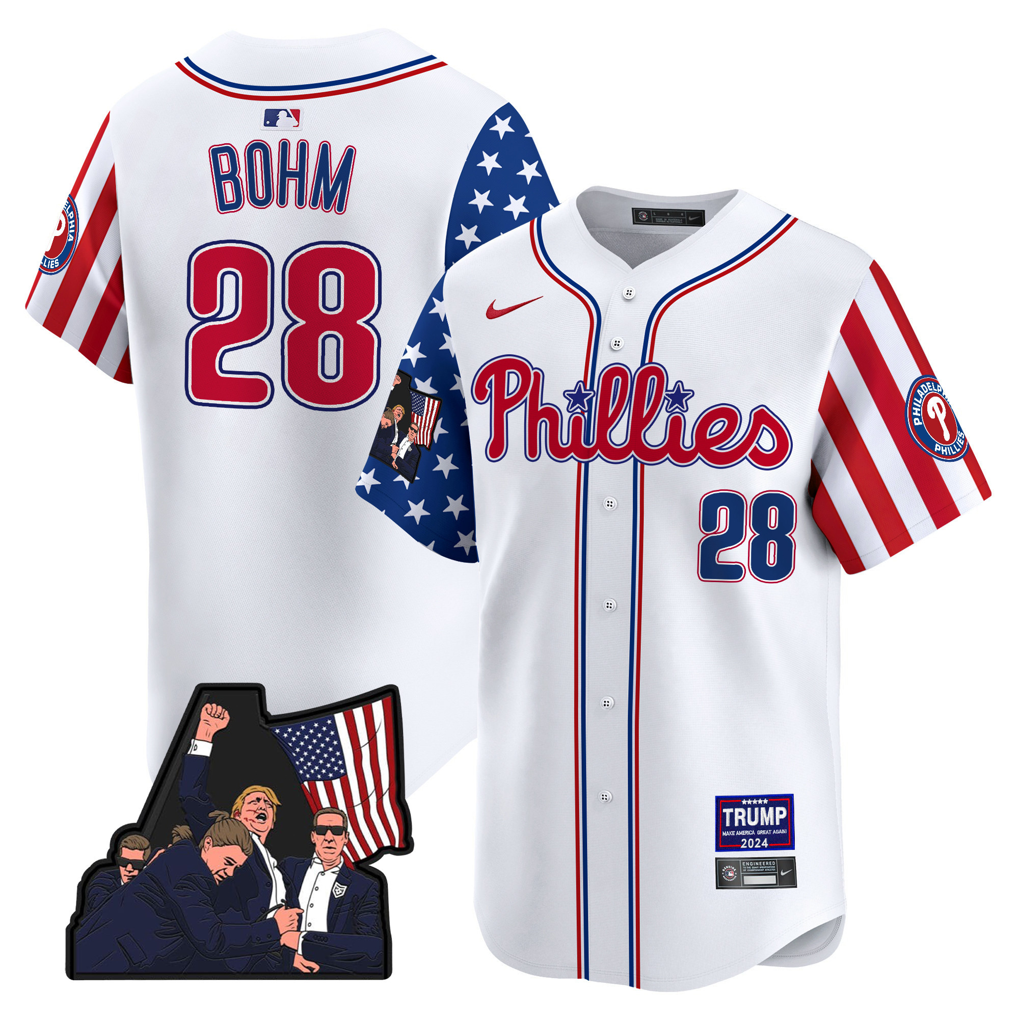 Men's Phillies Make American Great Again Vapor Premier Limited Jersey - All Stitched
