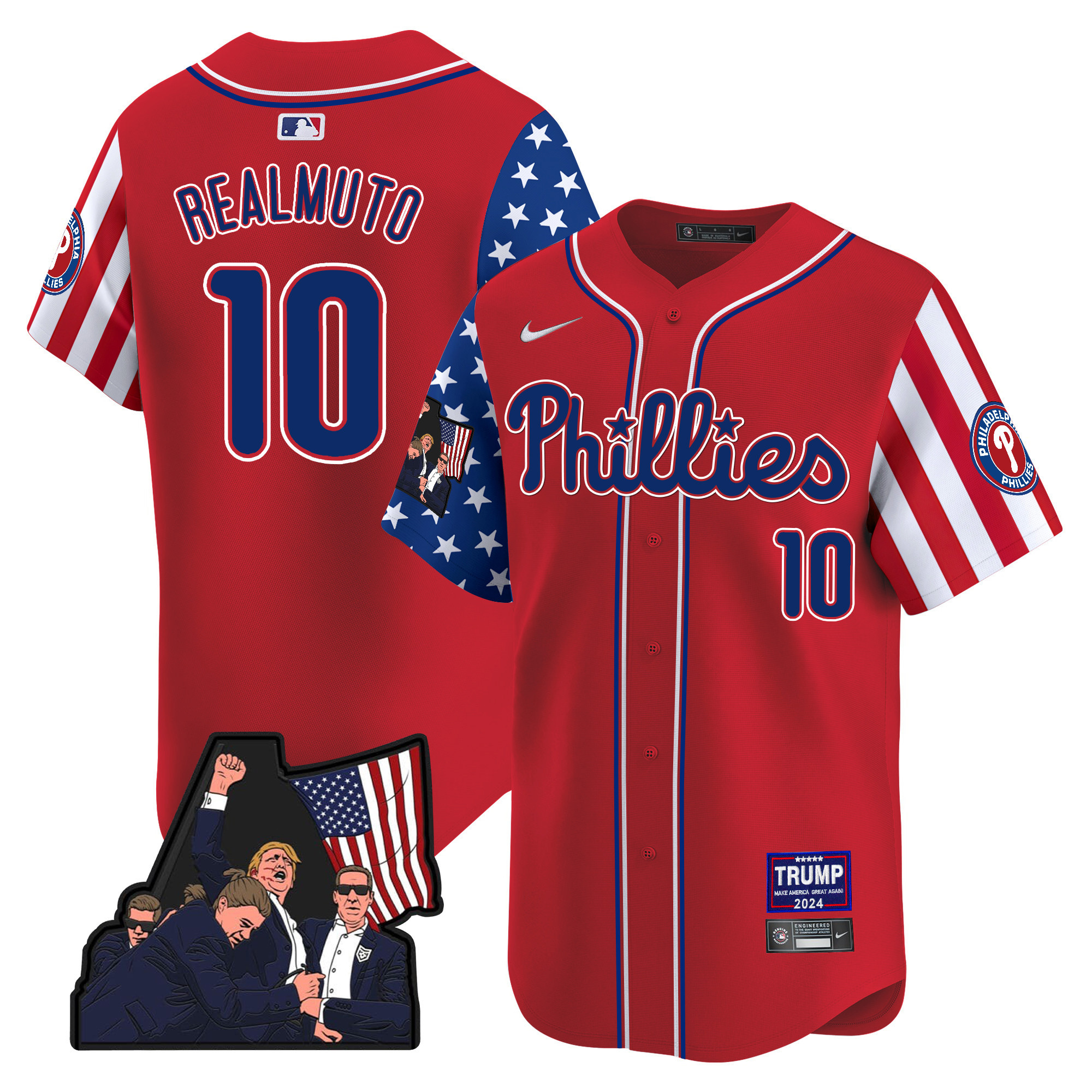 Men's Phillies Make American Great Again Vapor Premier Limited Jersey - All Stitched