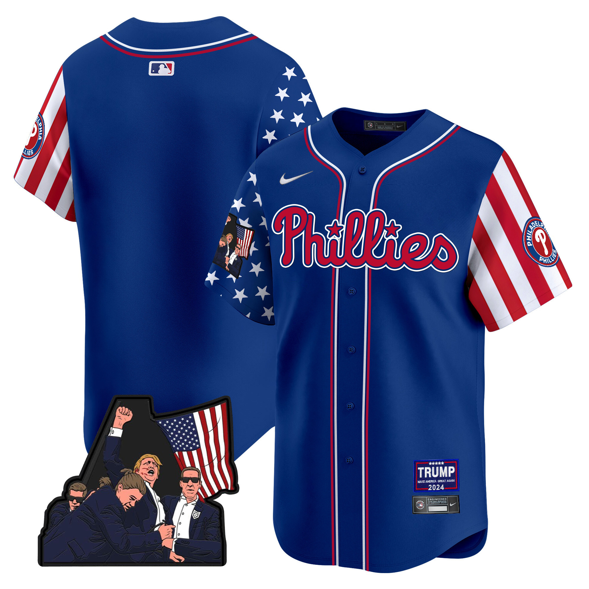 Men's Phillies Make American Great Again Vapor Premier Limited Jersey - All Stitched