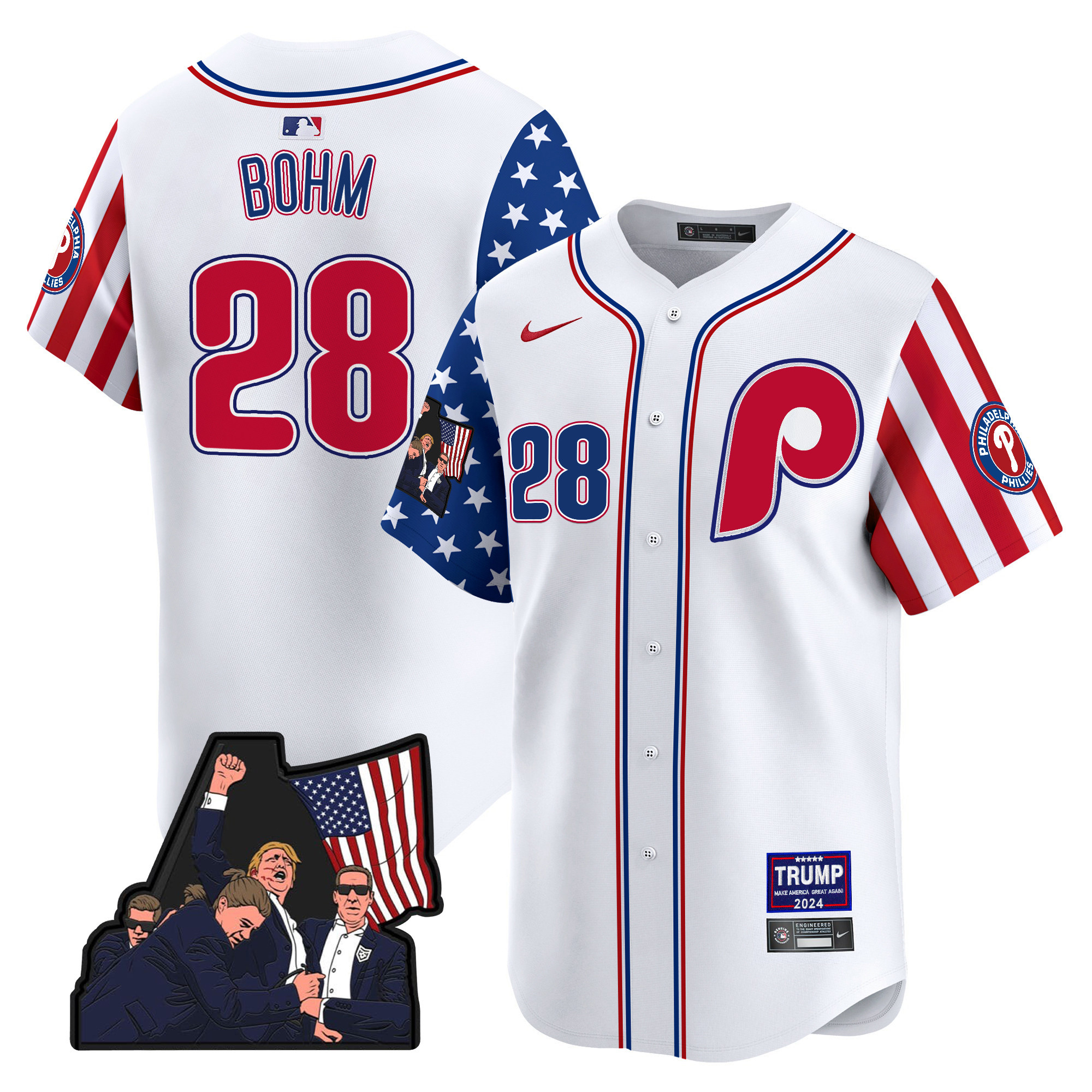 Men's Phillies Make American Great Again Vapor Premier Limited Jersey - All Stitched