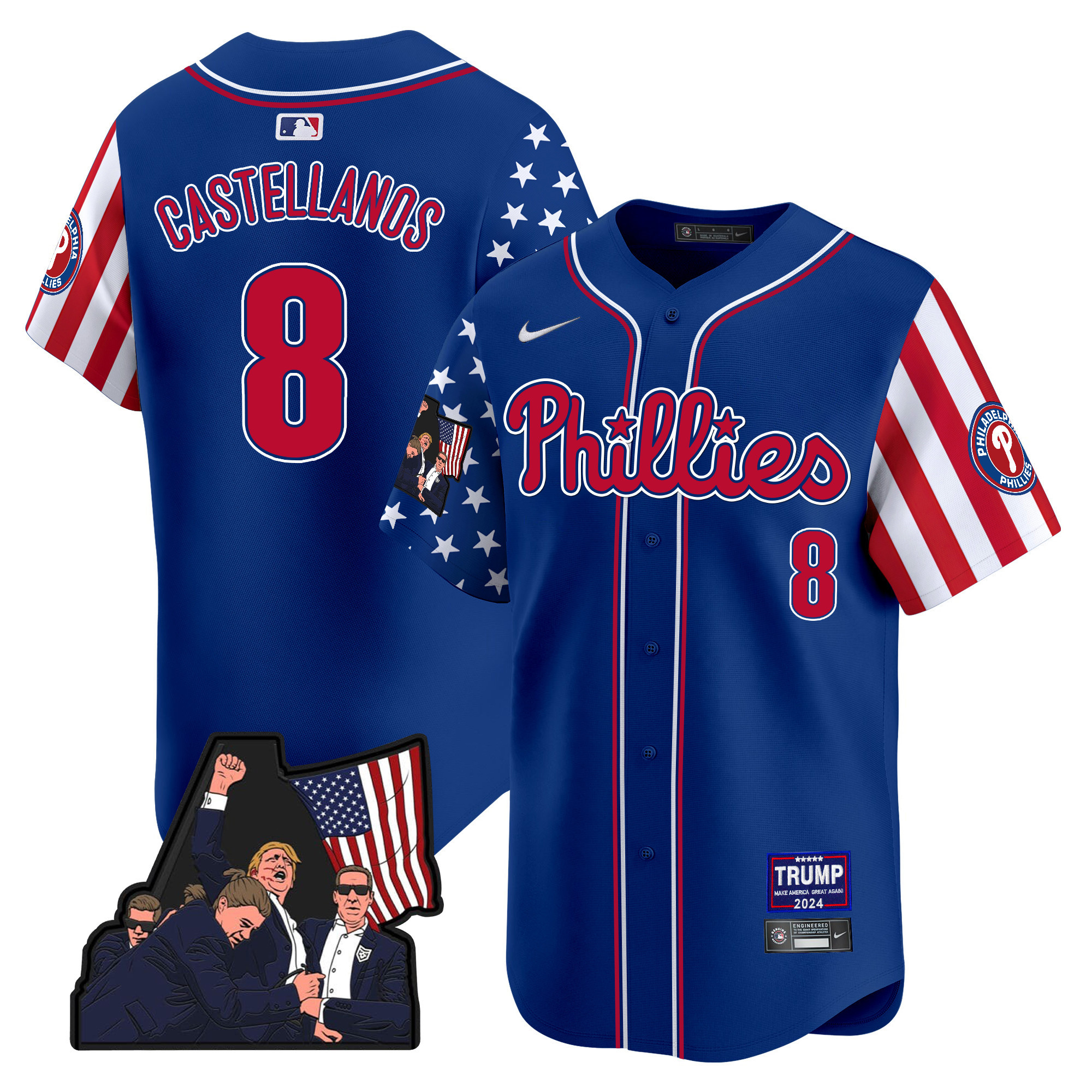 Men's Phillies Make American Great Again Vapor Premier Limited Jersey - All Stitched