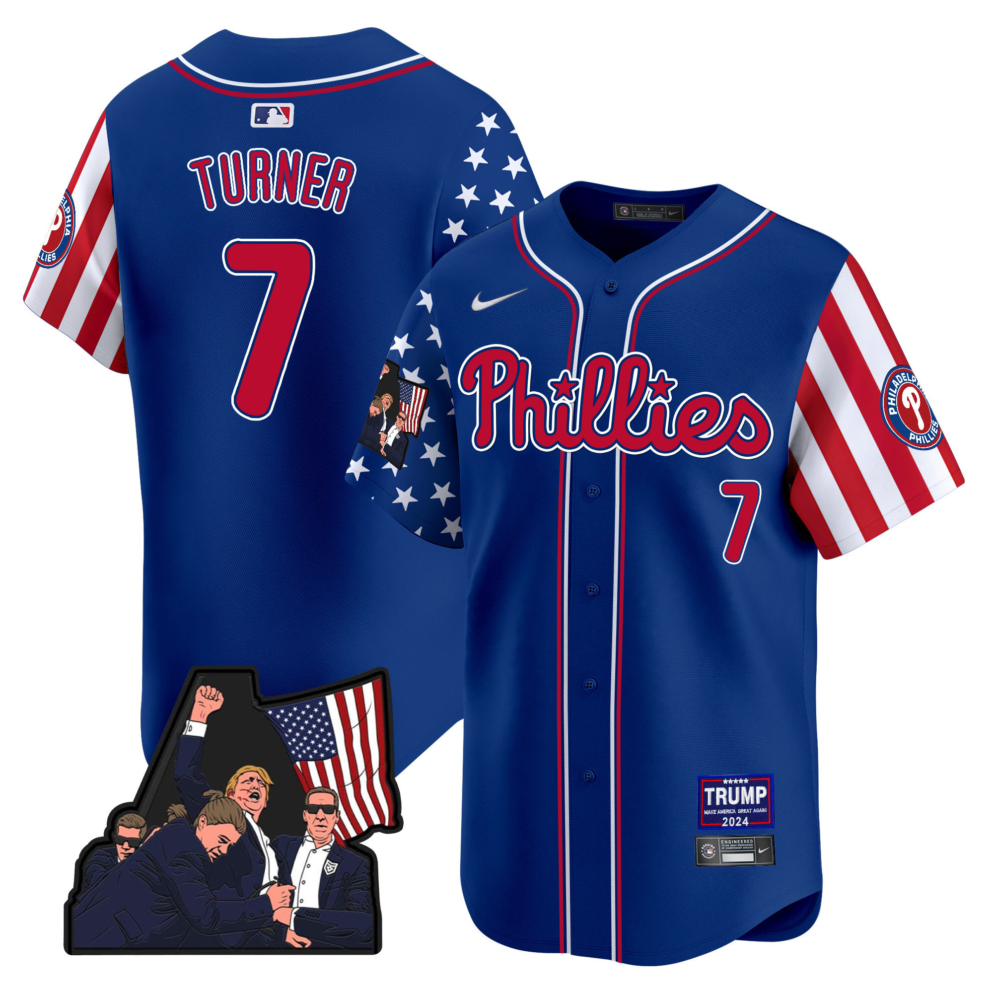 Men's Phillies Make American Great Again Vapor Premier Limited Jersey - All Stitched