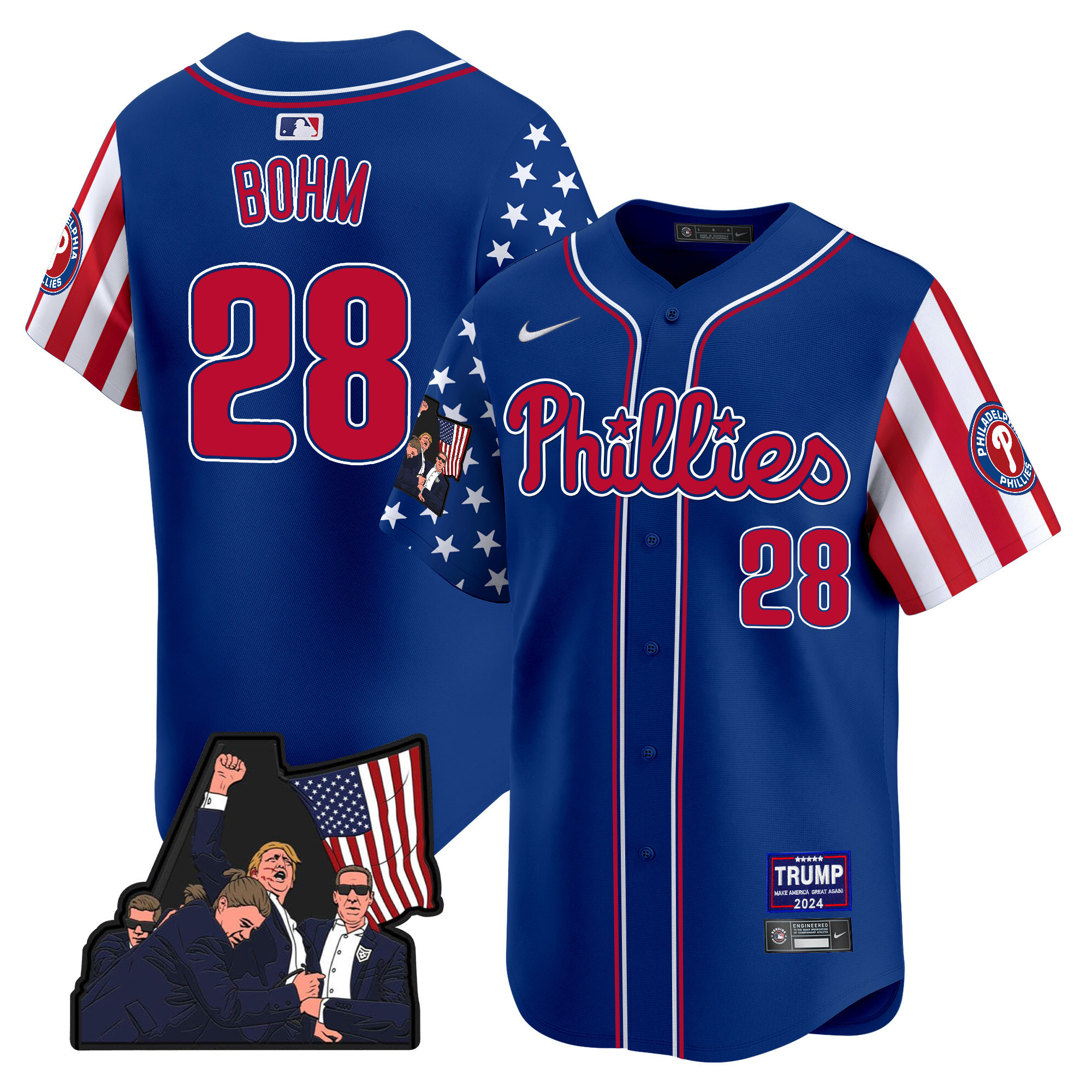 Men's Phillies Make American Great Again Vapor Premier Limited Jersey - All Stitched