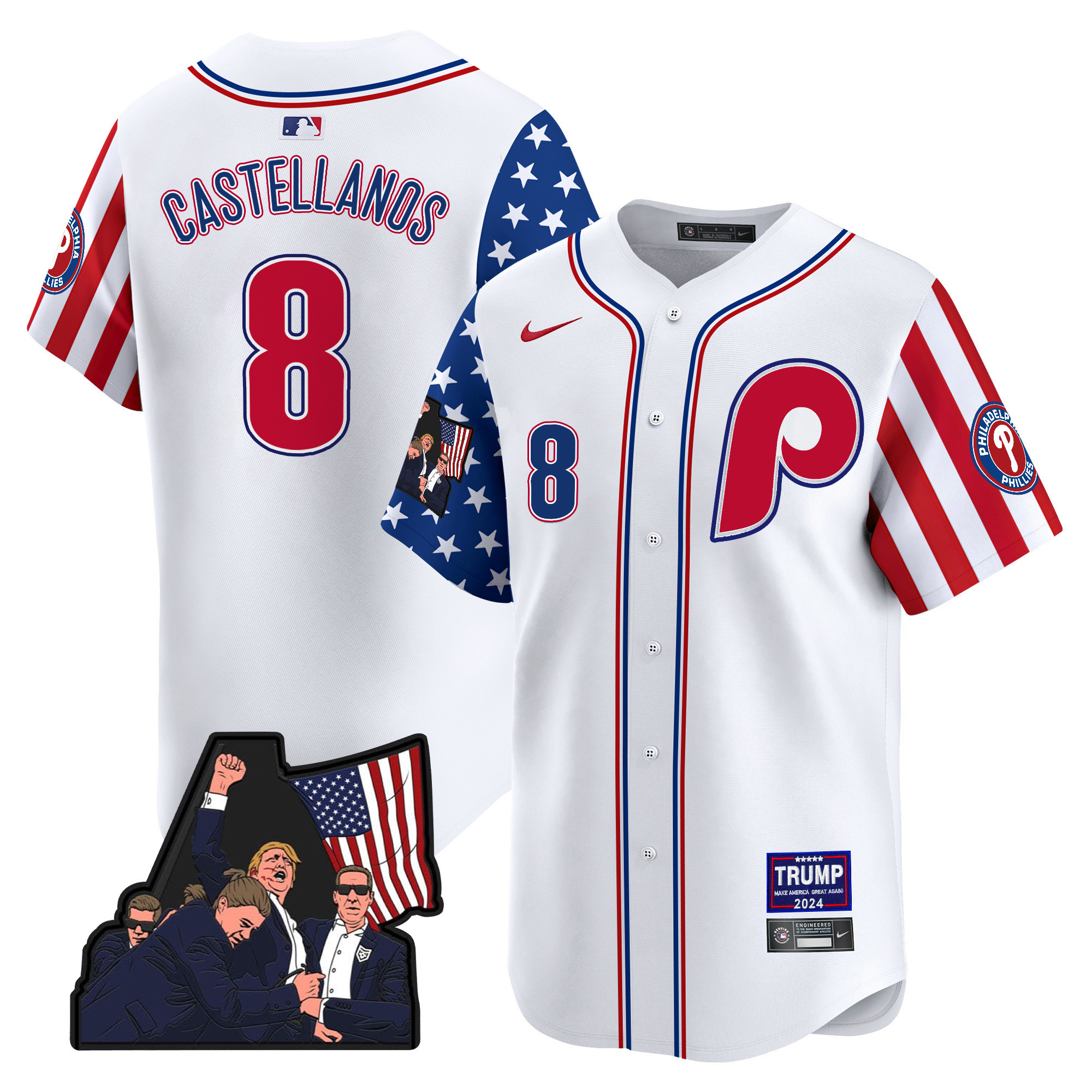 Men's Phillies Make American Great Again Vapor Premier Limited Jersey - All Stitched
