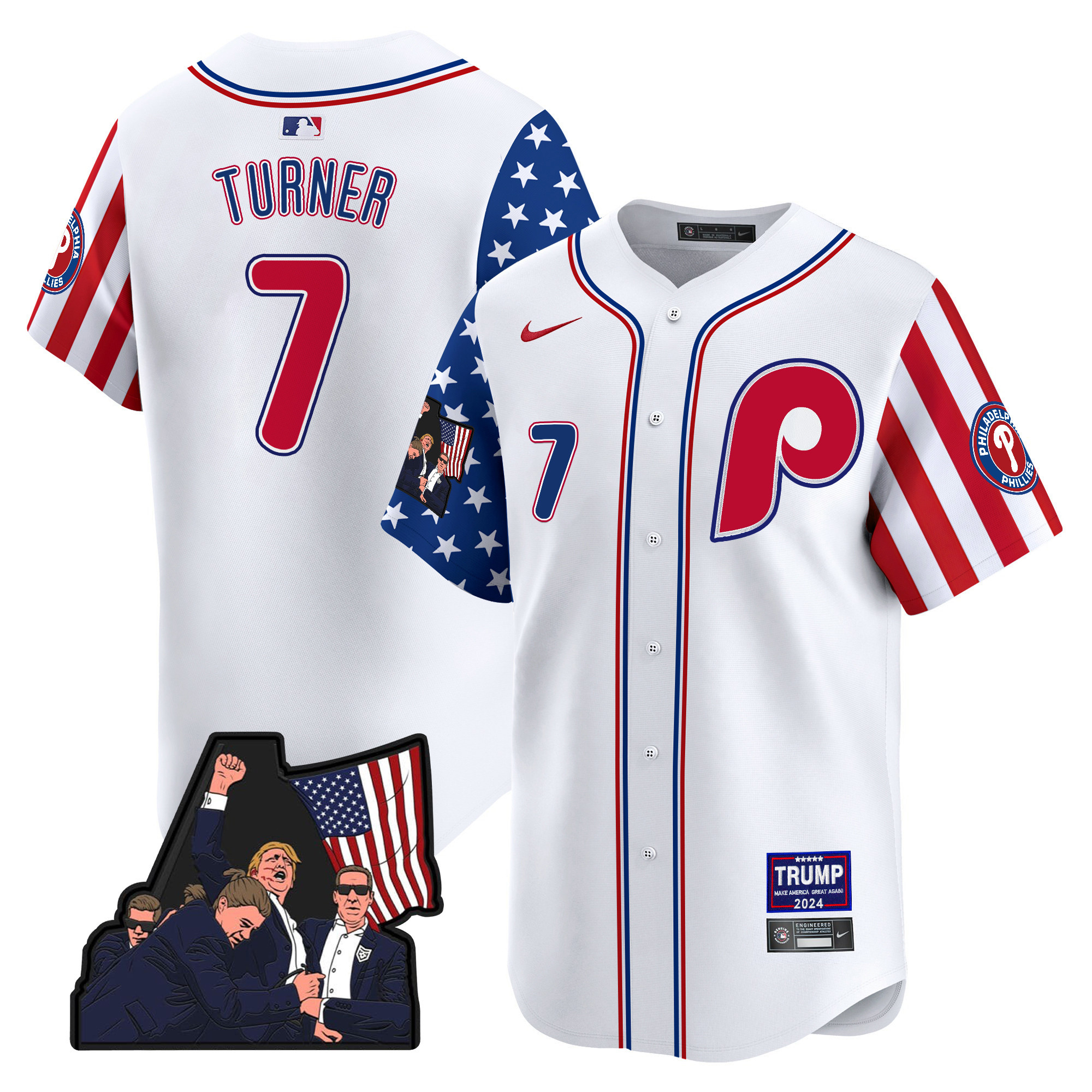 Men's Phillies Make American Great Again Vapor Premier Limited Jersey - All Stitched