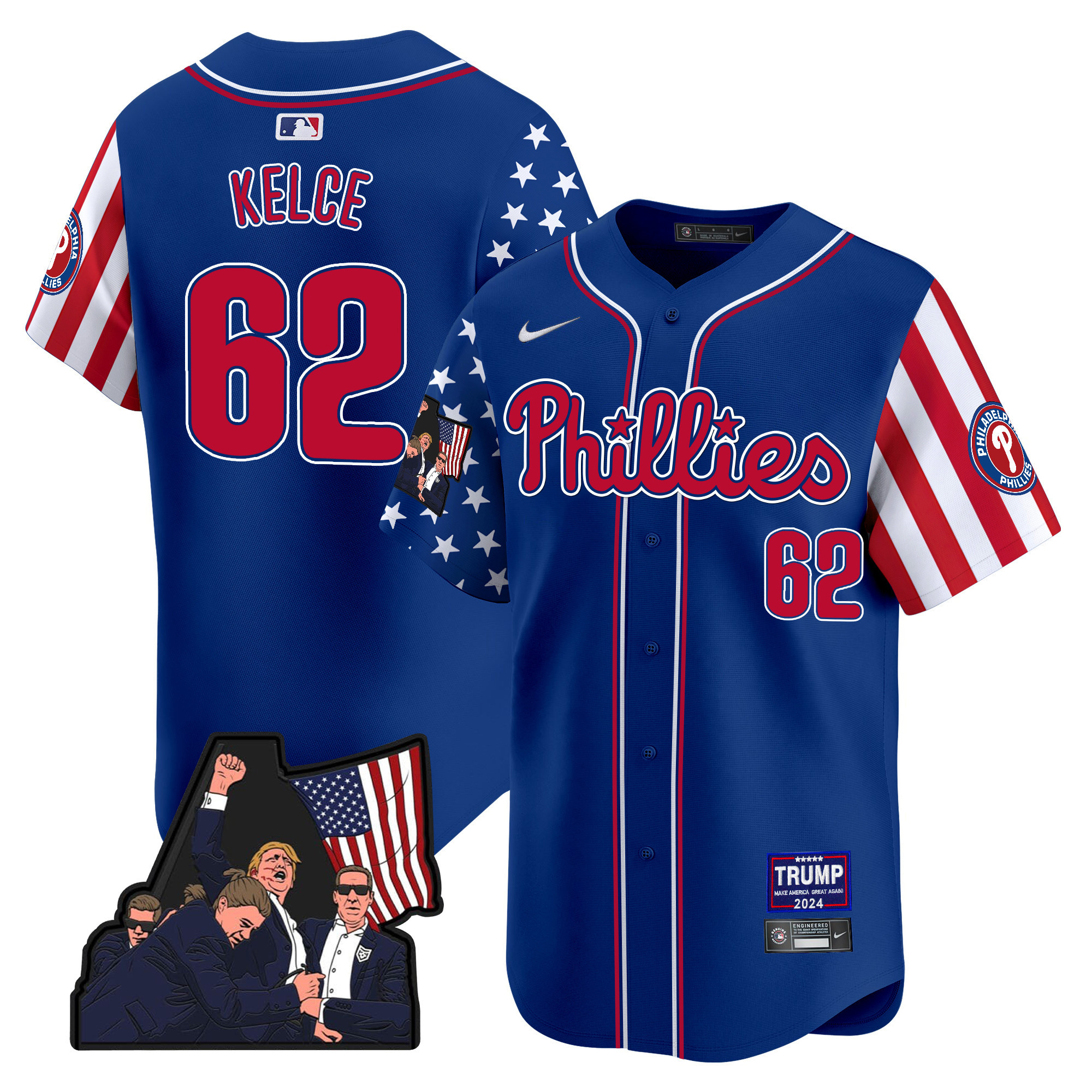 Men's Phillies Make American Great Again Vapor Premier Limited Jersey - All Stitched