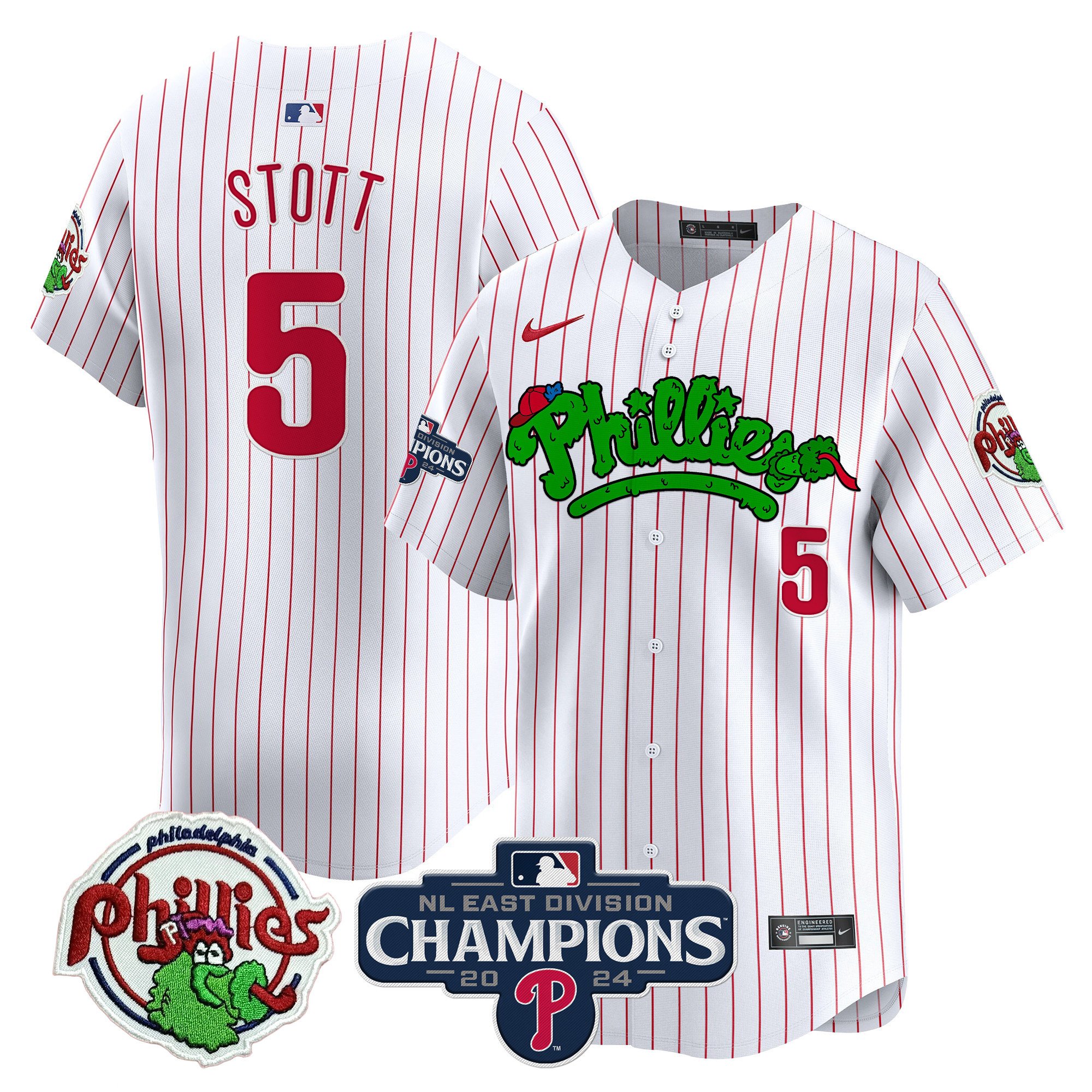Men's Phillies Phanatic 2024 NL East Division Champions Vapor Premier Limited Jersey - All Stitched