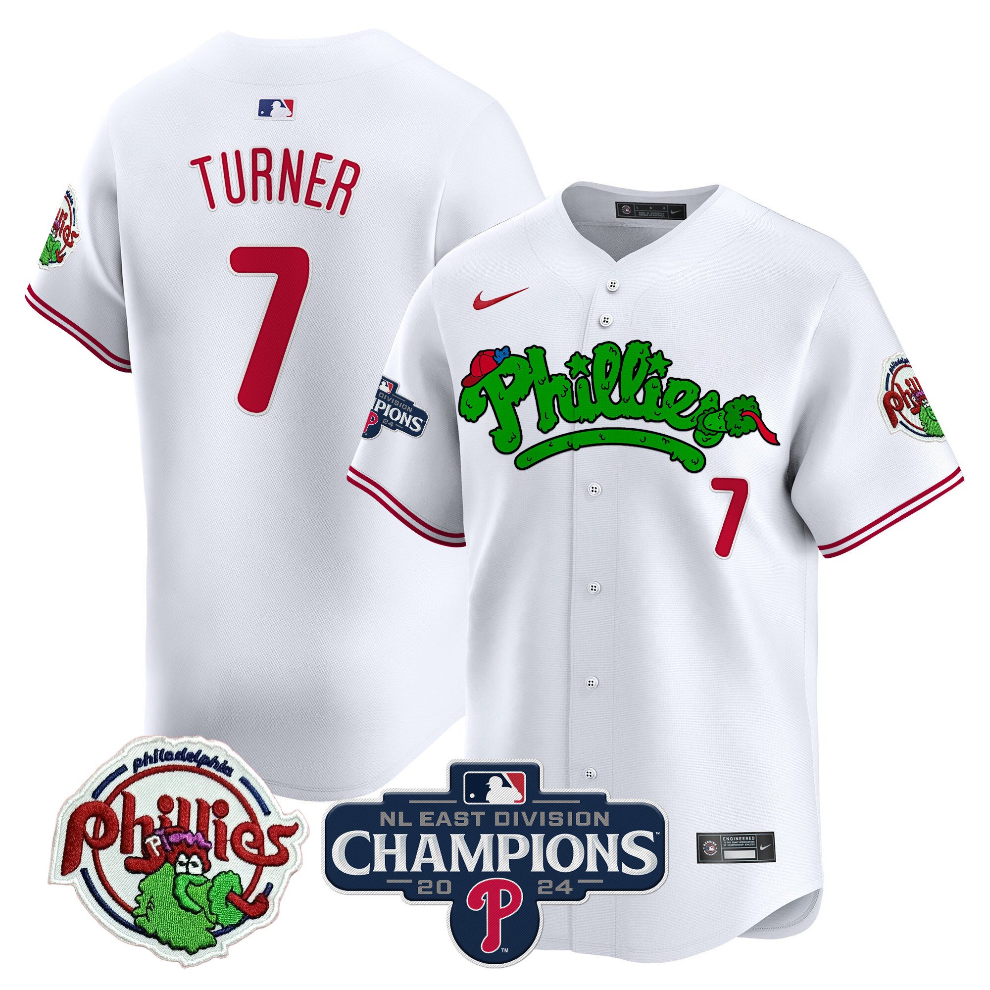 Men's Phillies Phanatic 2024 NL East Division Champions Vapor Premier Limited Jersey - All Stitched