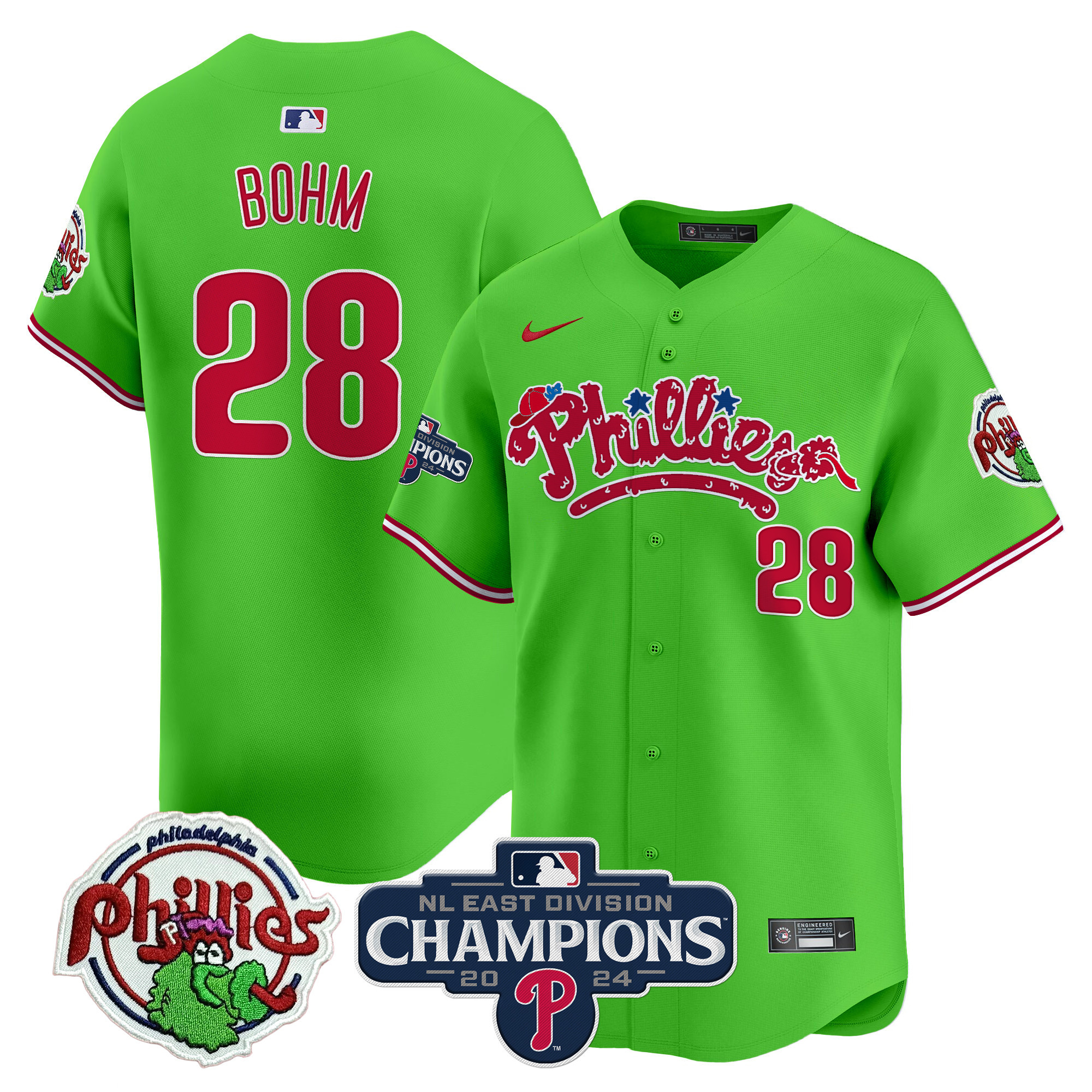 Men's Phillies Phanatic 2024 NL East Division Champions Vapor Premier Limited Jersey - All Stitched