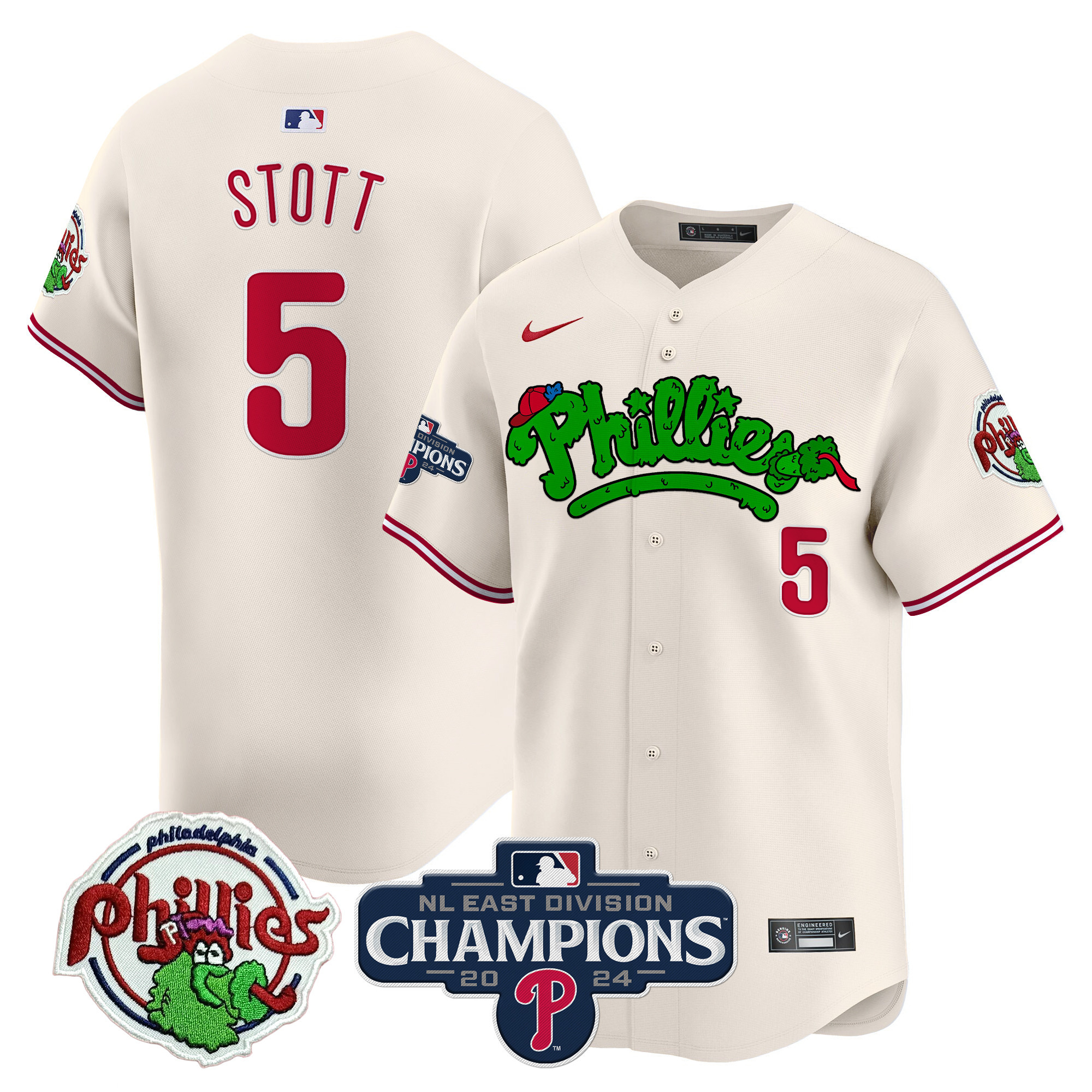 Men's Phillies Phanatic 2024 NL East Division Champions Vapor Premier Limited Jersey - All Stitched