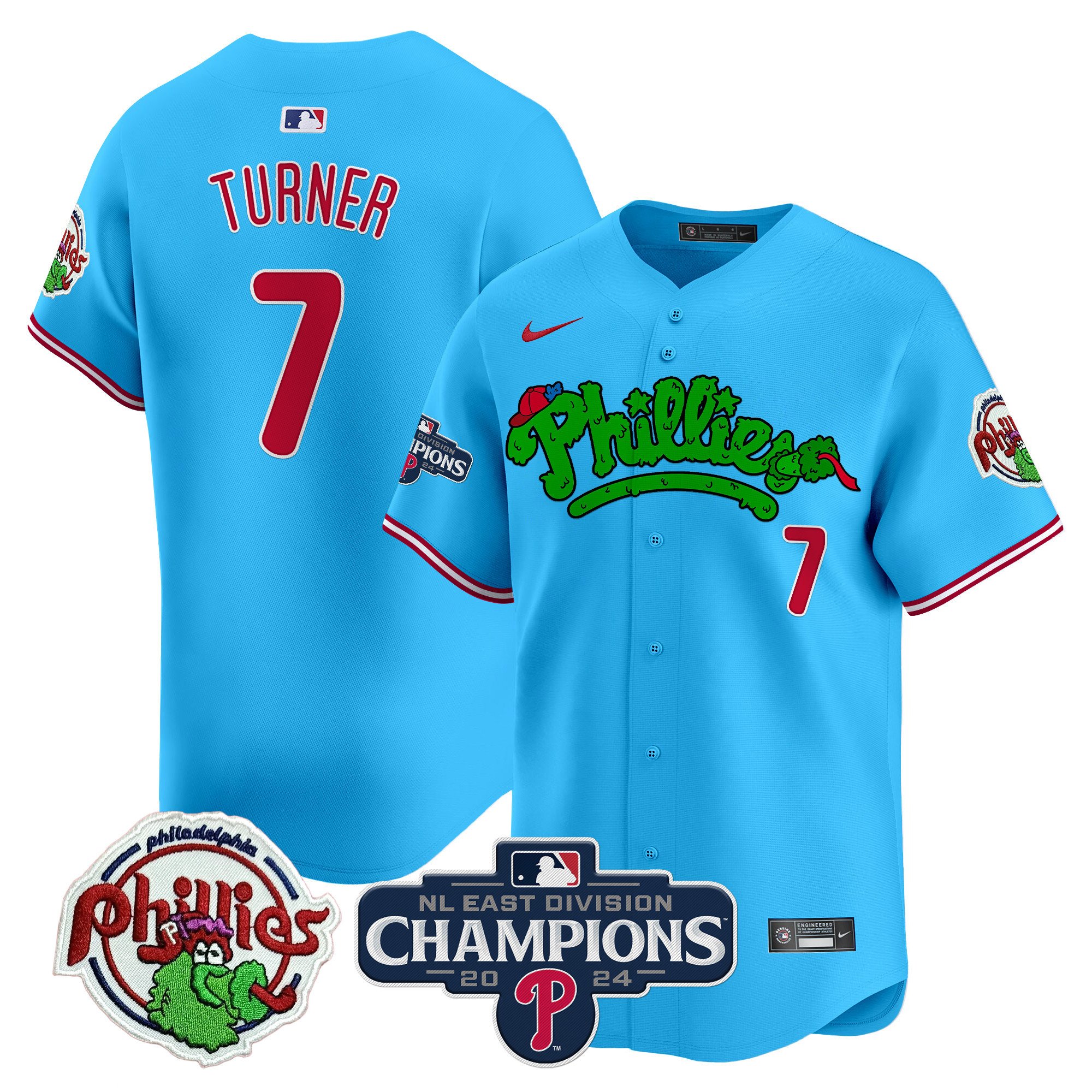Men's Phillies Phanatic 2024 NL East Division Champions Vapor Premier Limited Jersey - All Stitched