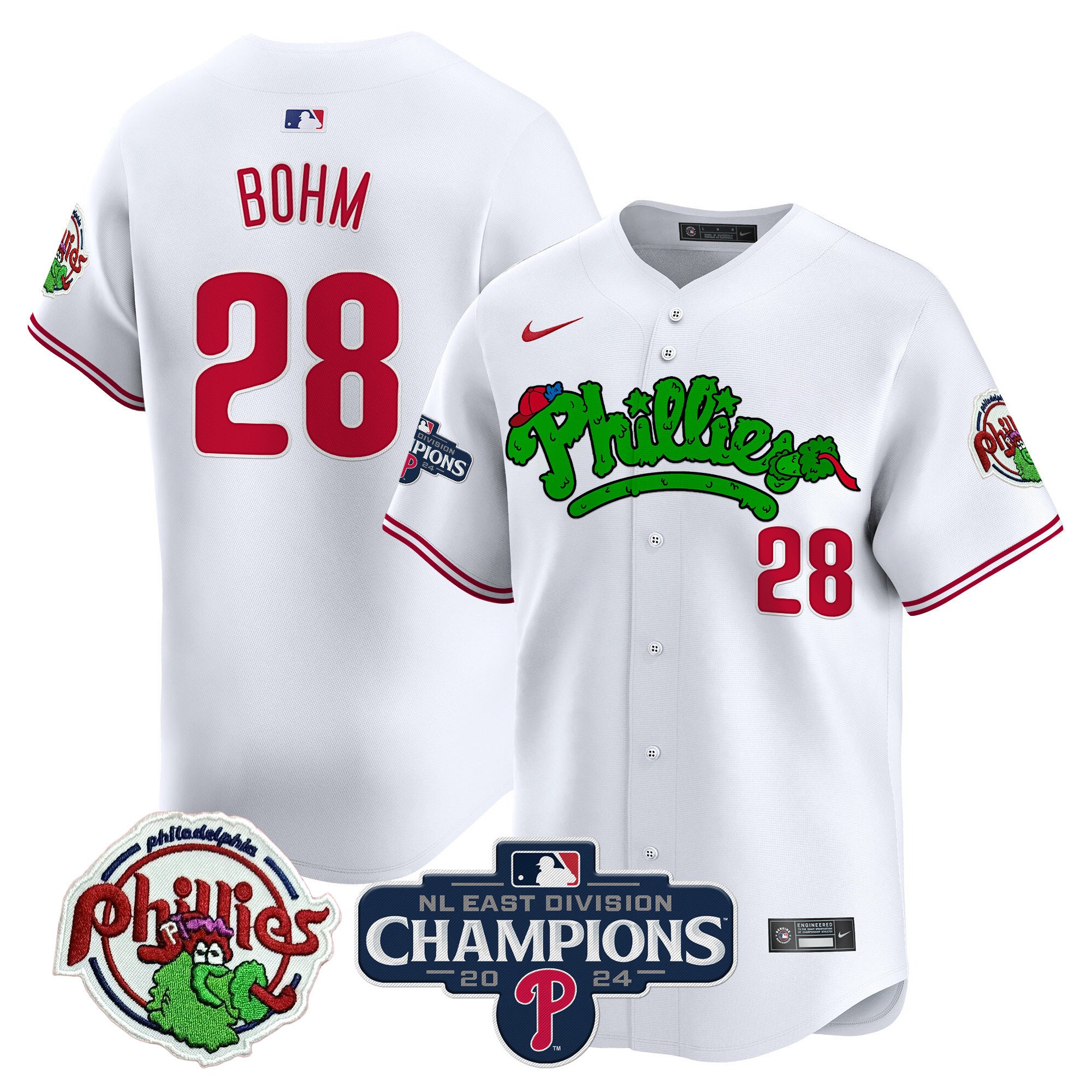 Men's Phillies Phanatic 2024 NL East Division Champions Vapor Premier Limited Jersey - All Stitched