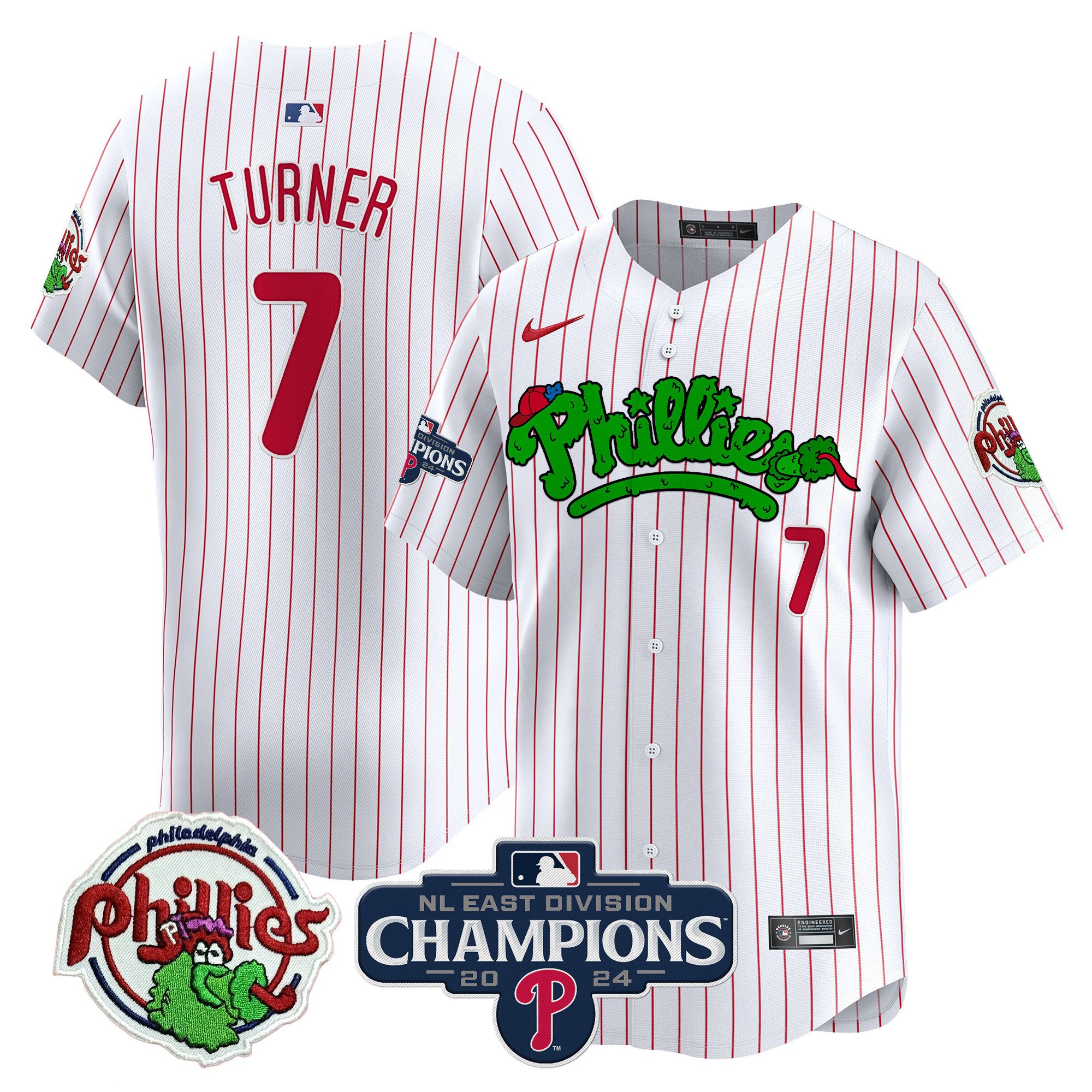 Men's Phillies Phanatic 2024 NL East Division Champions Vapor Premier Limited Jersey - All Stitched
