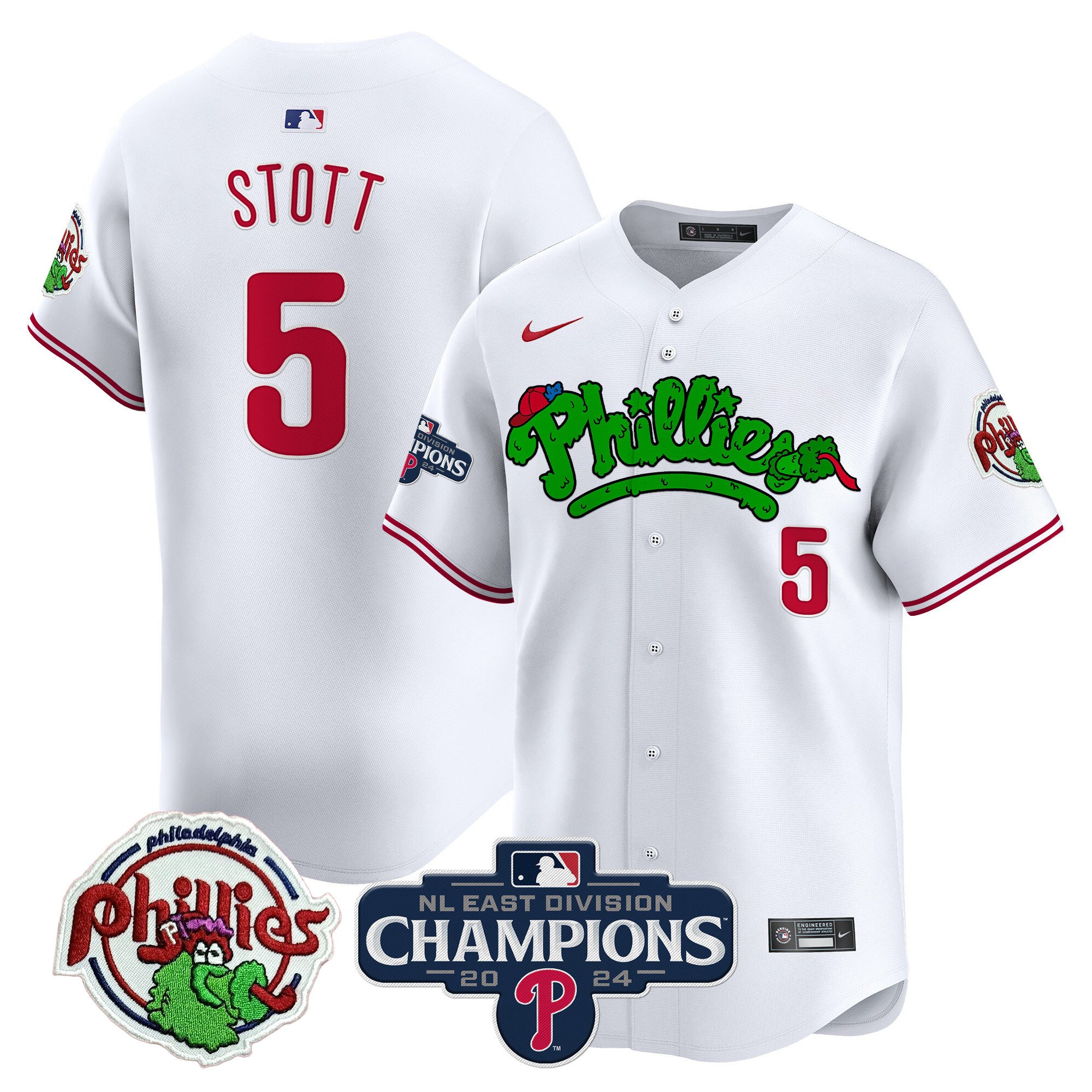 Men's Phillies Phanatic 2024 NL East Division Champions Vapor Premier Limited Jersey - All Stitched