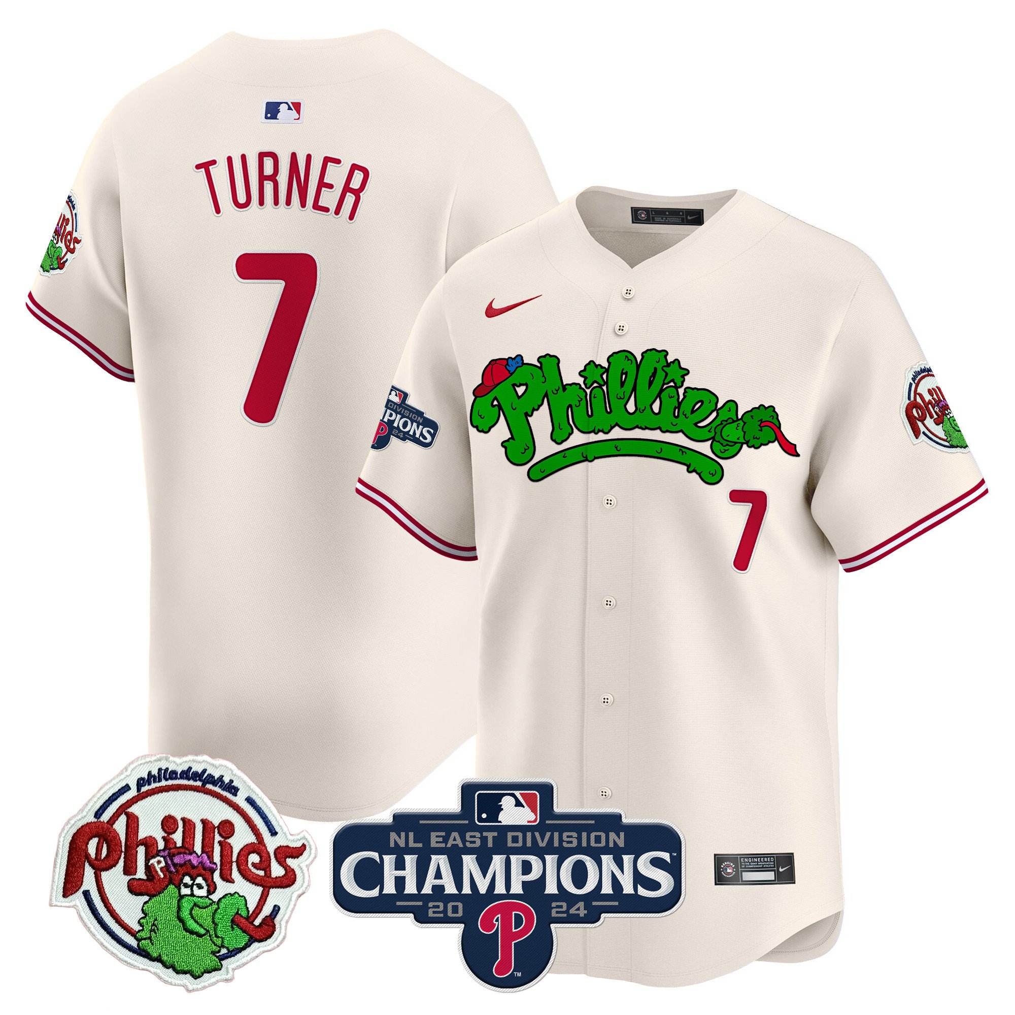 Men's Phillies Phanatic 2024 NL East Division Champions Vapor Premier Limited Jersey - All Stitched