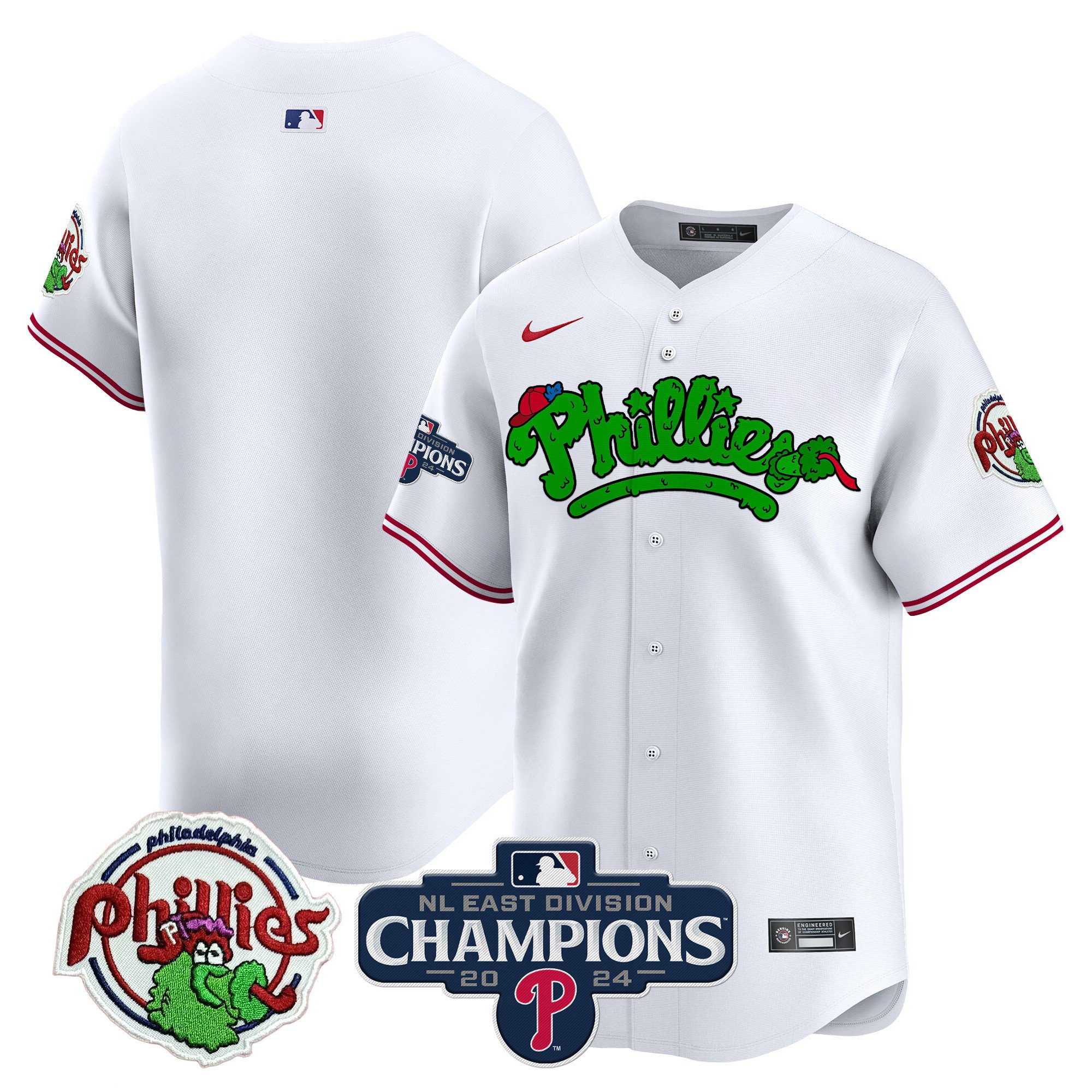 Men's Phillies Phanatic 2024 NL East Division Champions Vapor Premier Limited Jersey - All Stitched
