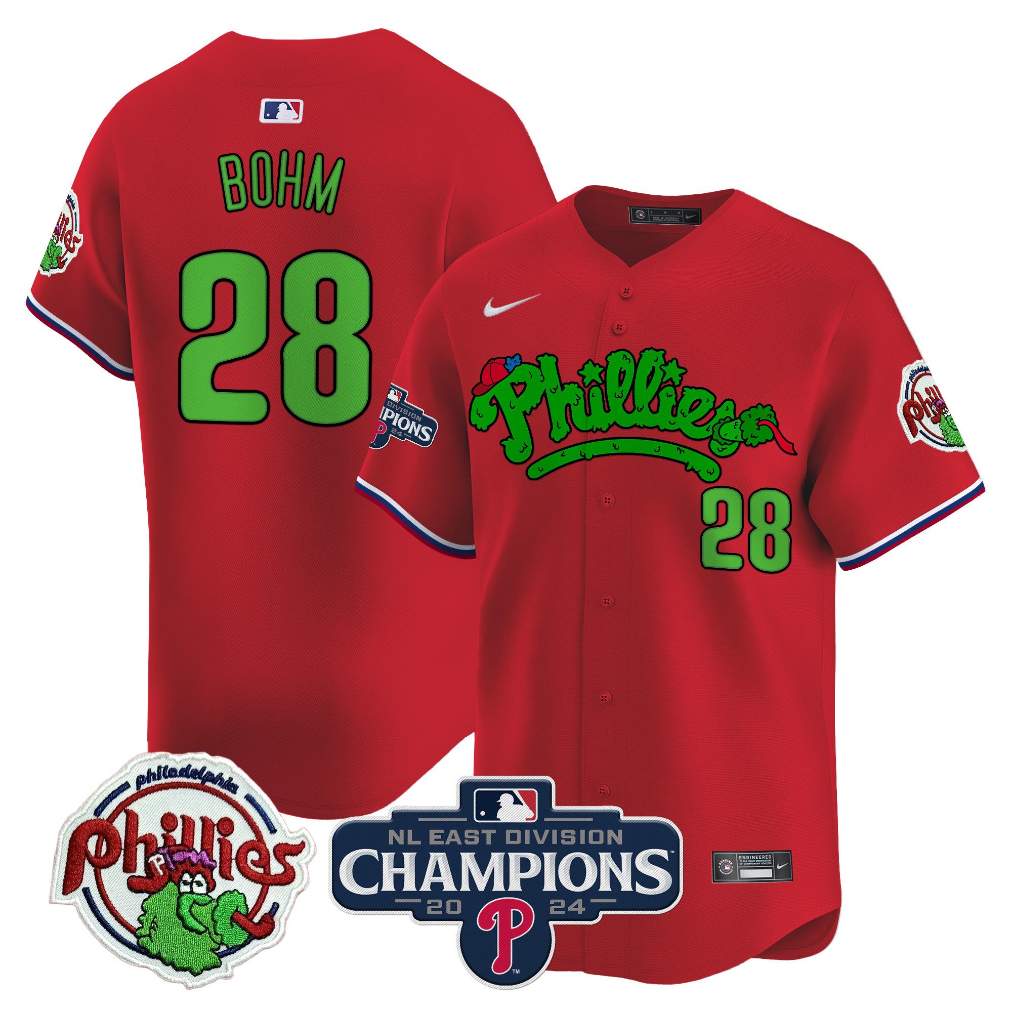 Men's Phillies Phanatic 2024 NL East Division Champions Vapor Premier Limited Jersey - All Stitched
