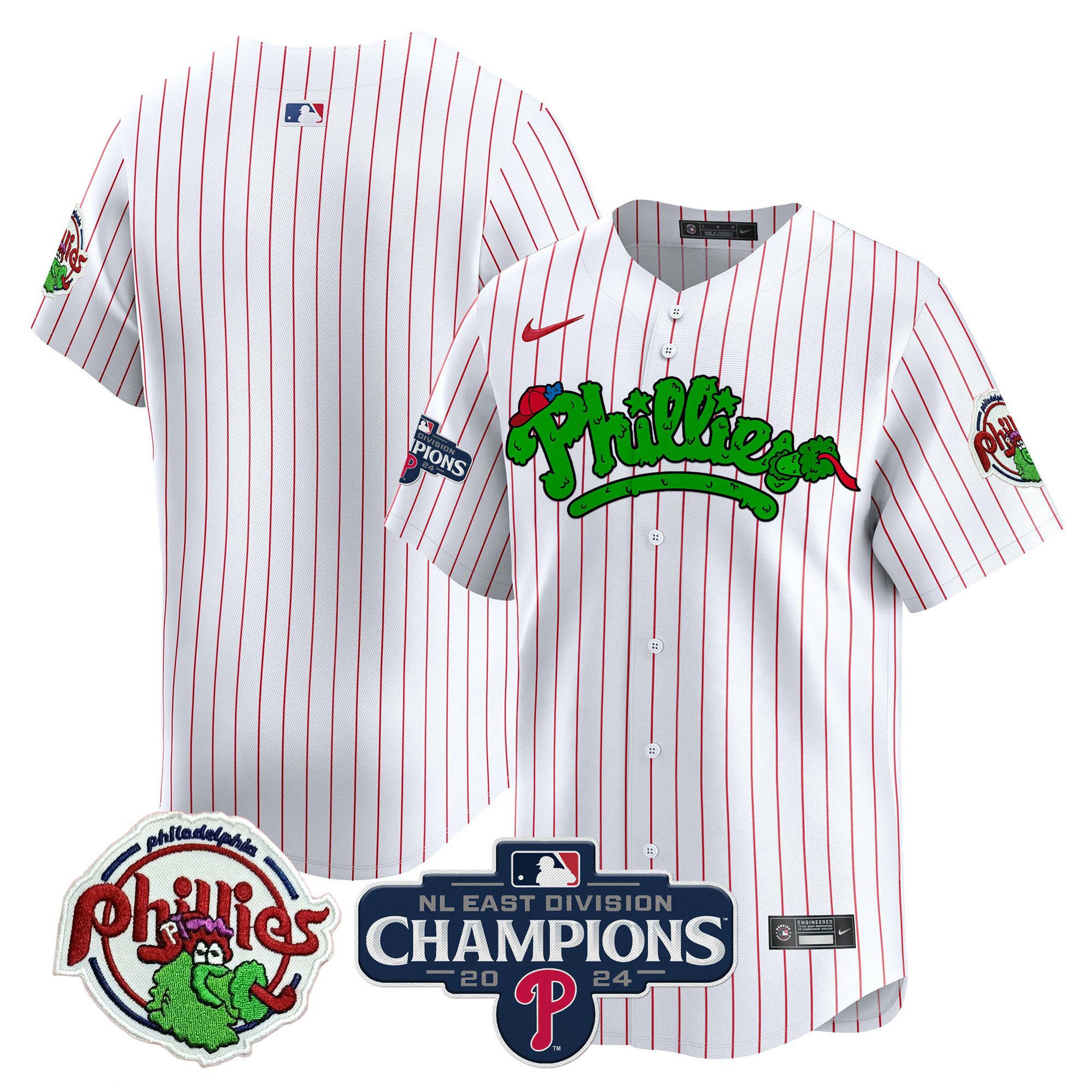 Men's Phillies Phanatic 2024 NL East Division Champions Vapor Premier Limited Jersey - All Stitched