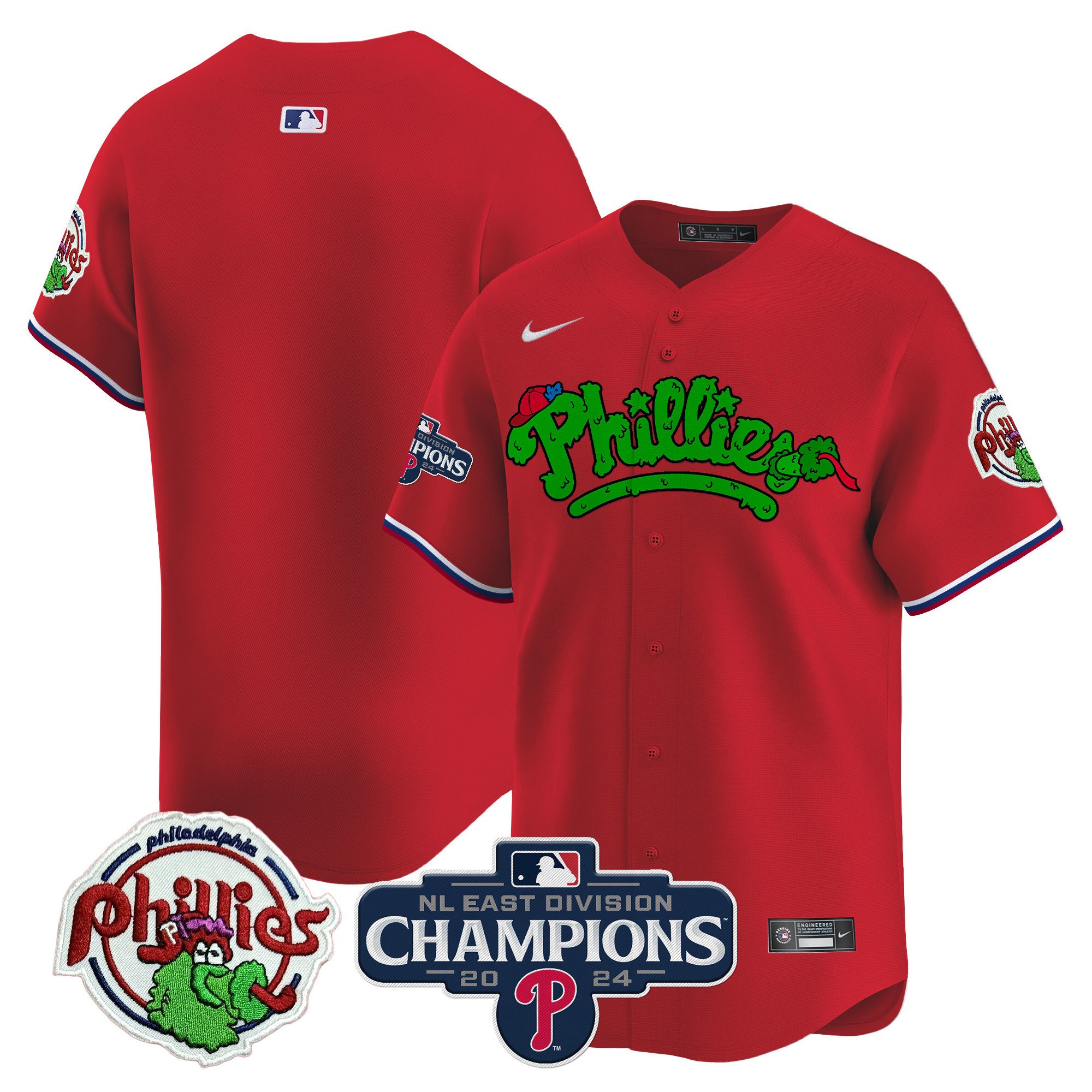 Men's Phillies Phanatic 2024 NL East Division Champions Vapor Premier Limited Jersey - All Stitched