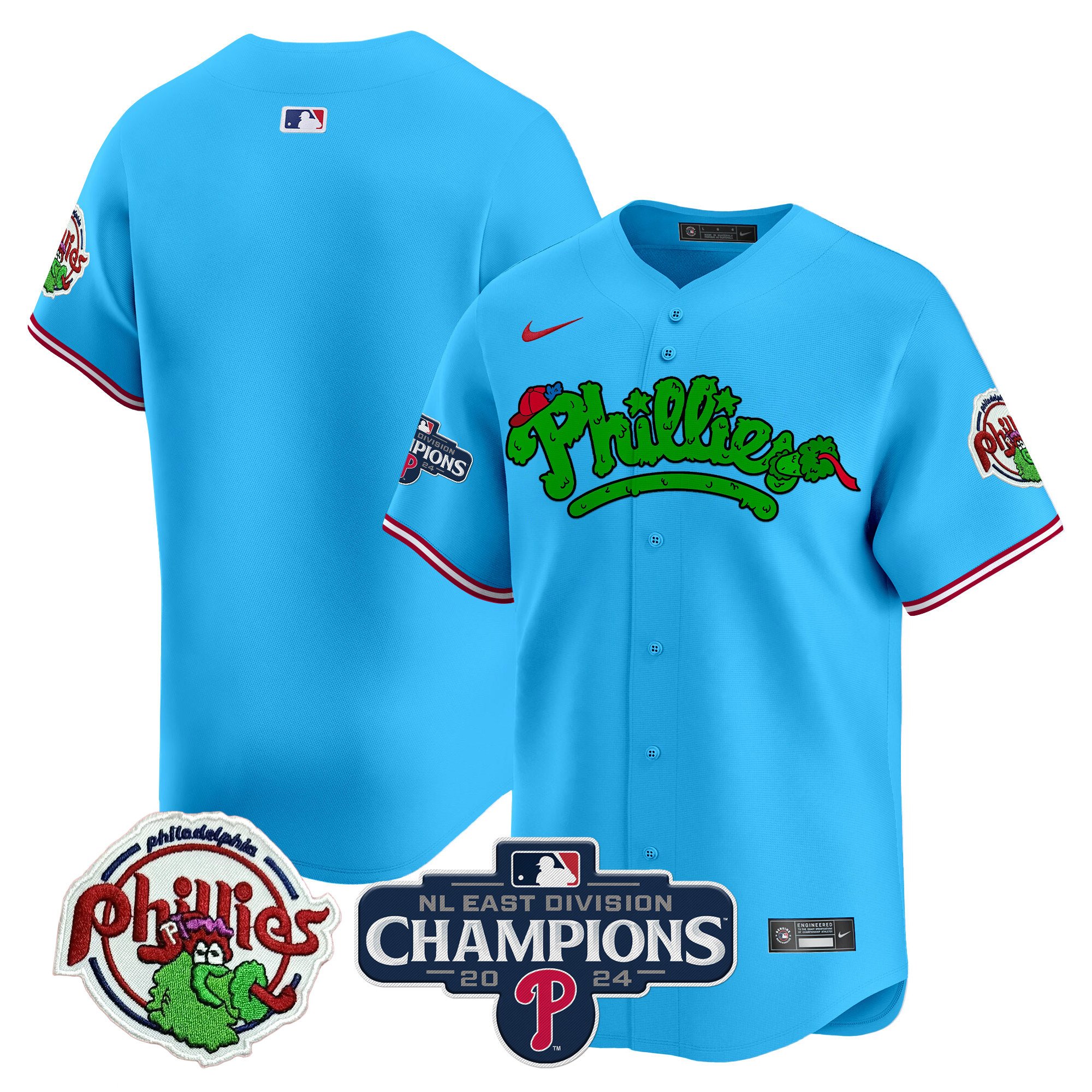 Men's Phillies Phanatic 2024 NL East Division Champions Vapor Premier Limited Jersey - All Stitched