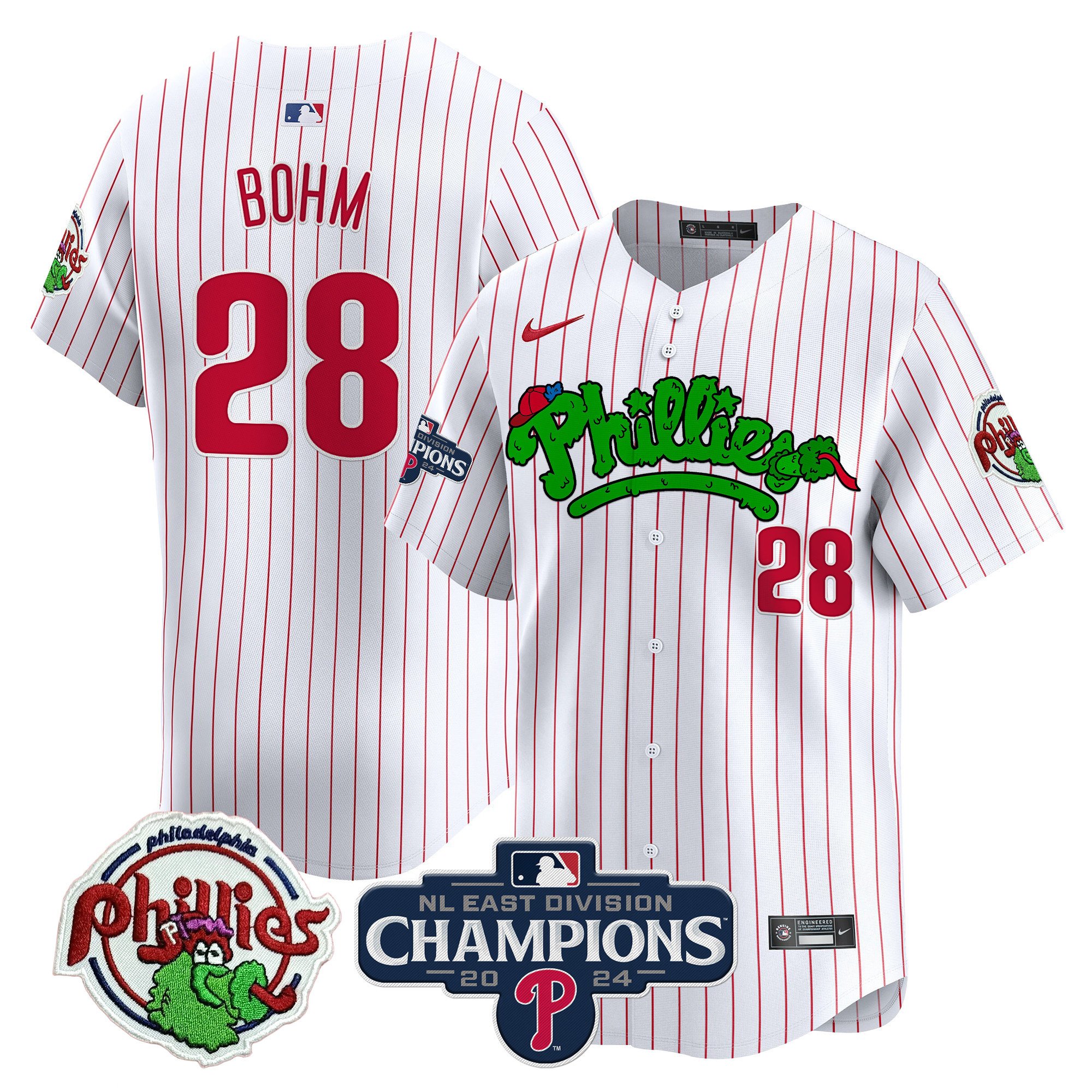Men's Phillies Phanatic 2024 NL East Division Champions Vapor Premier Limited Jersey - All Stitched