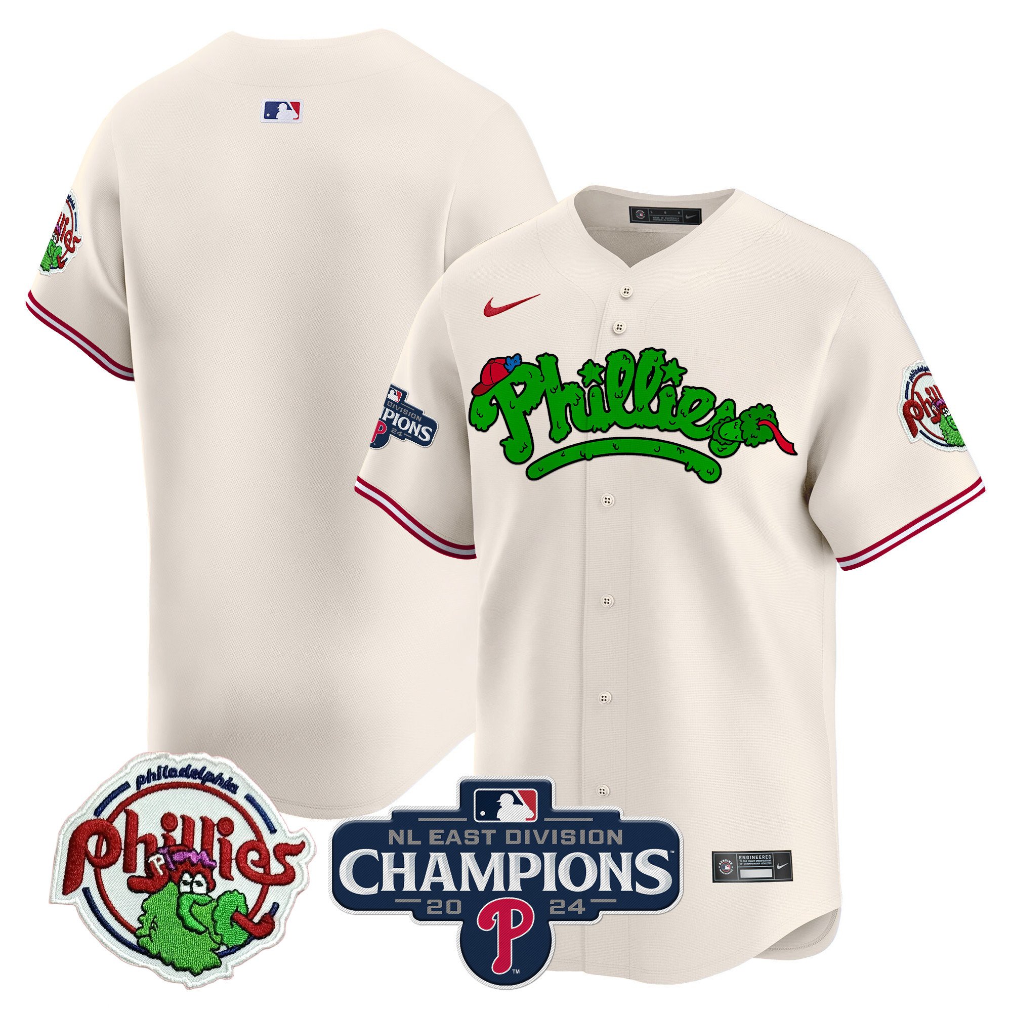 Men's Phillies Phanatic 2024 NL East Division Champions Vapor Premier Limited Jersey - All Stitched