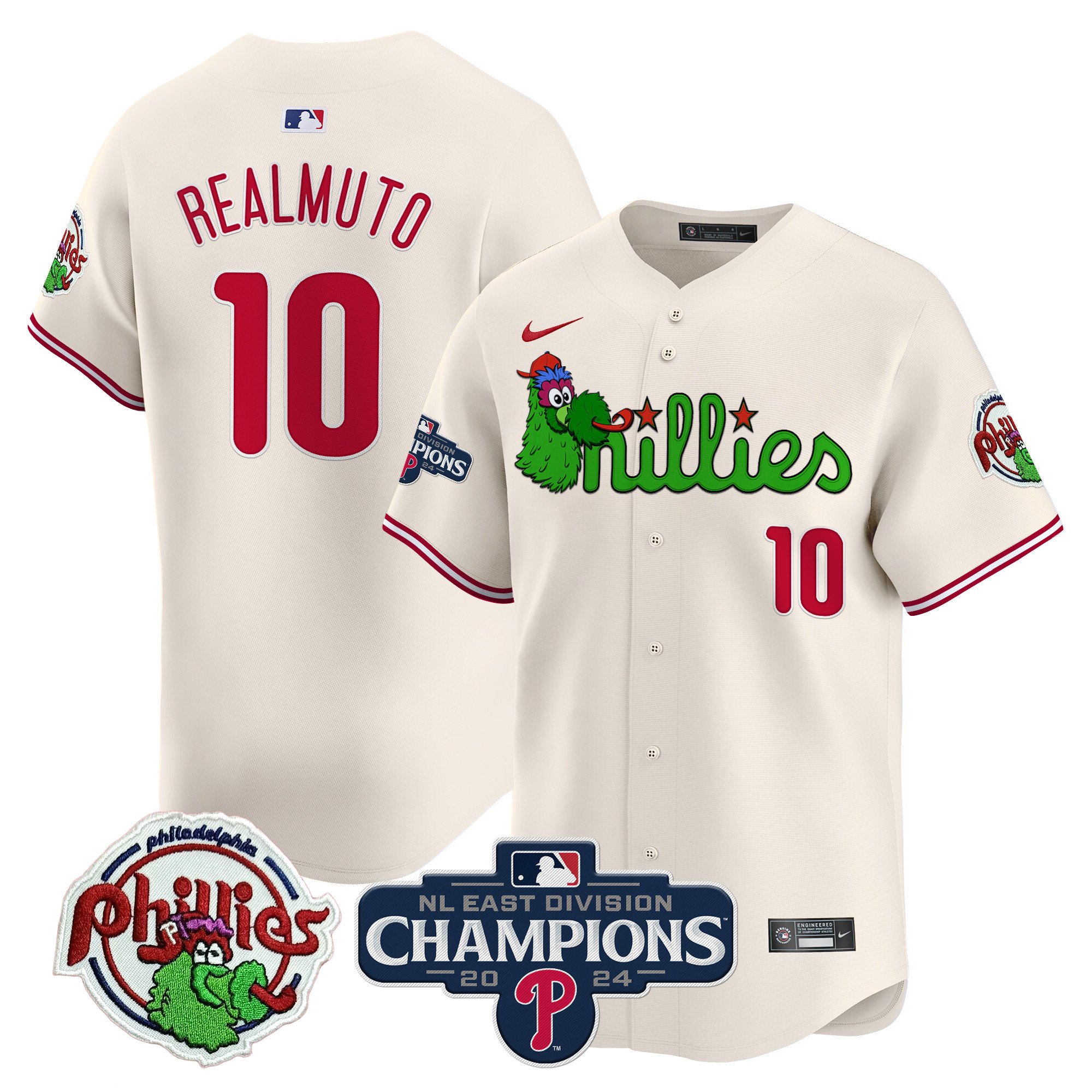 Men's Phillies Phanatic 2024 NL East Division Champions Vapor Premier Limited Jersey V2 - All Stitched
