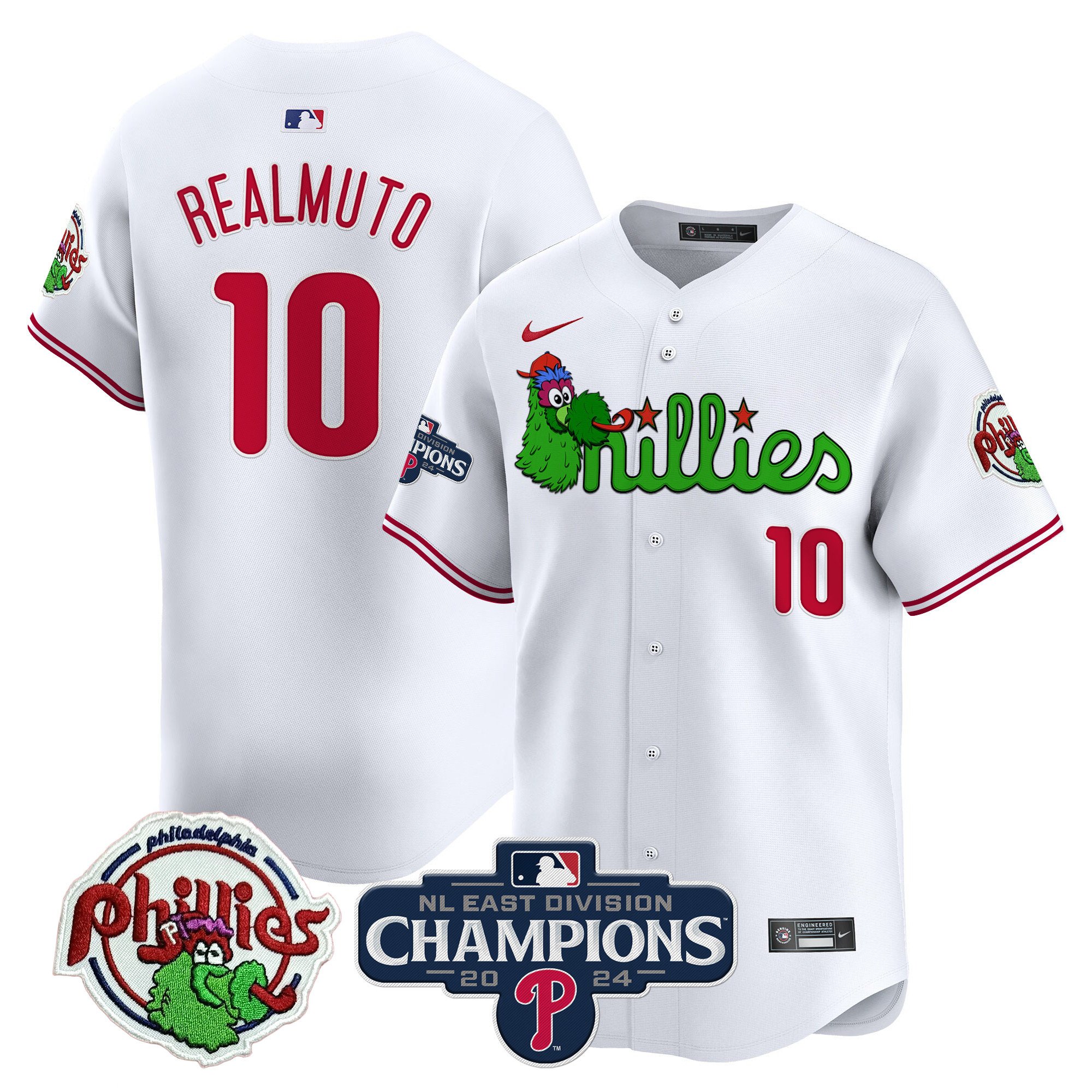 Men's Phillies Phanatic 2024 NL East Division Champions Vapor Premier Limited Jersey V2 - All Stitched