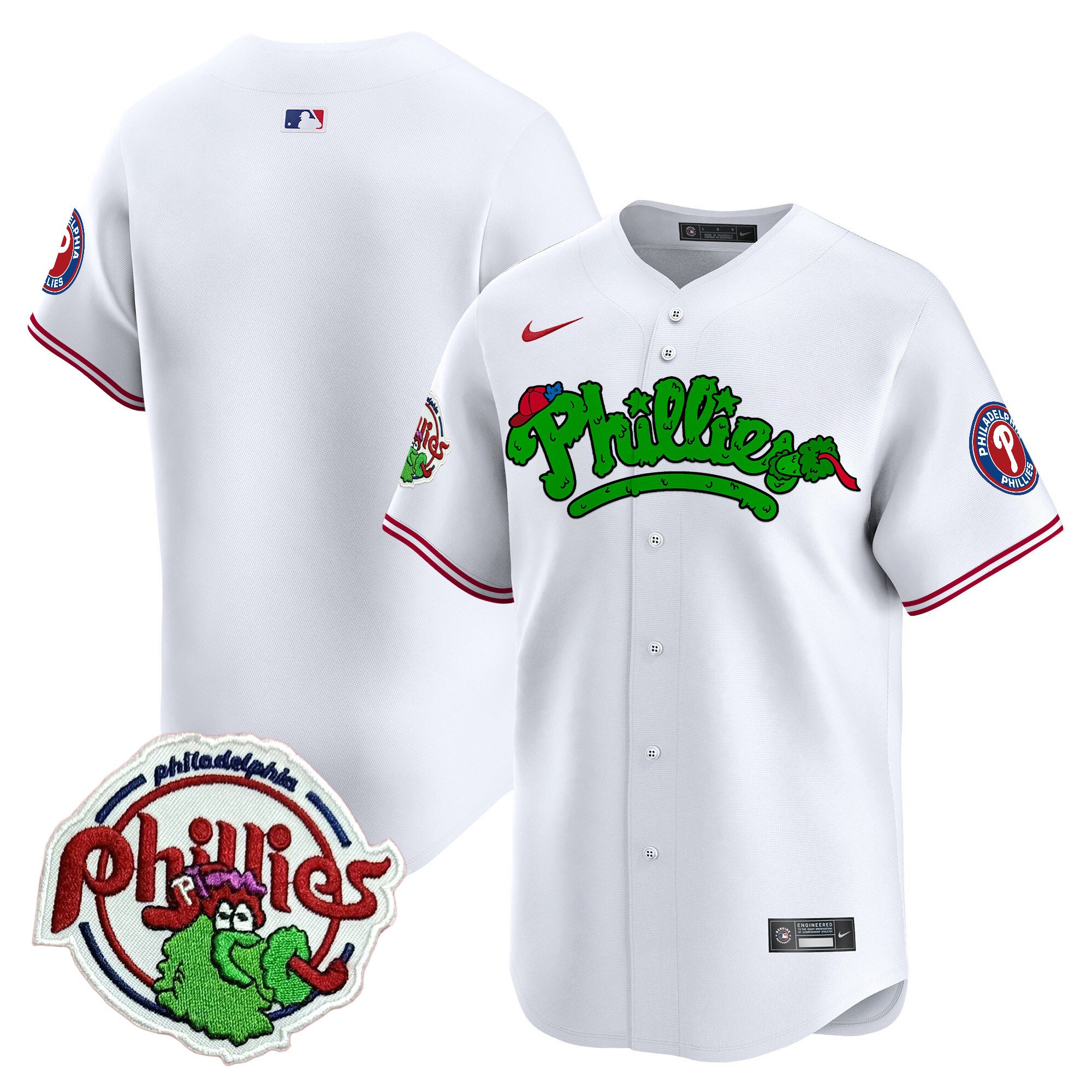 Men's Phillies Phanatic Patch Vapor Premier Limited Jersey V2 - All Stitched