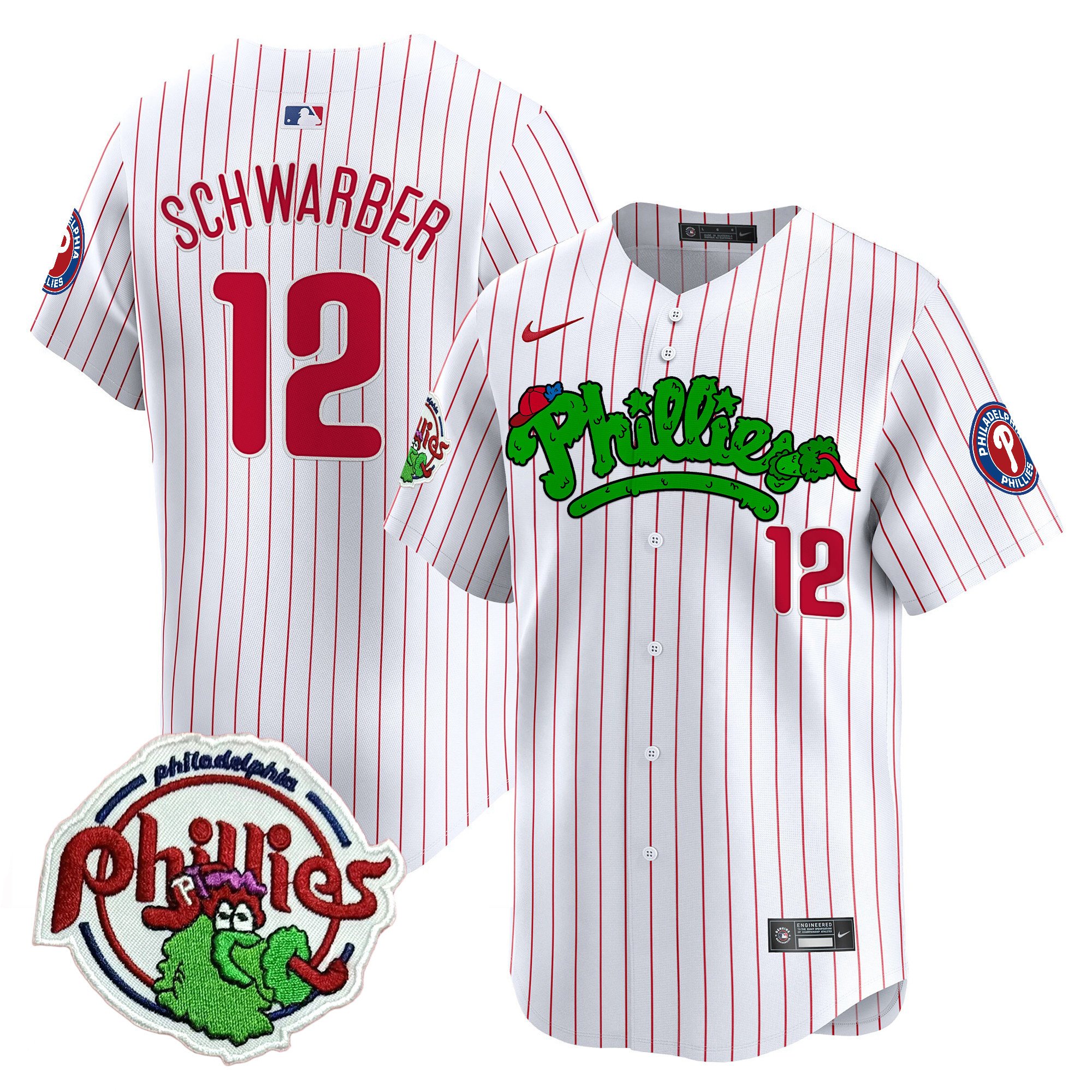 Men's Phillies Phanatic Patch Vapor Premier Limited Jersey V2 - All Stitched