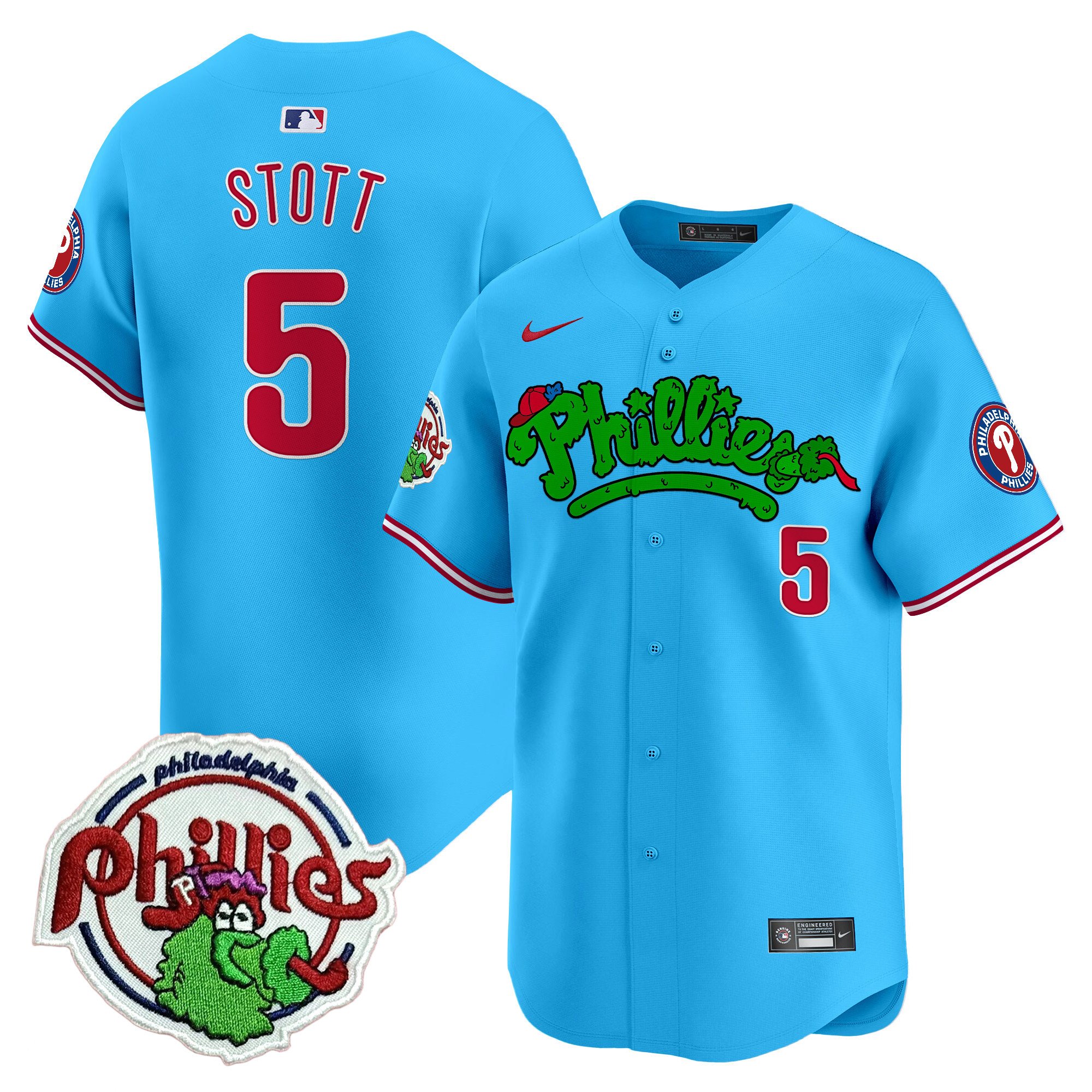 Men's Phillies Phanatic Patch Vapor Premier Limited Jersey V2 - All Stitched