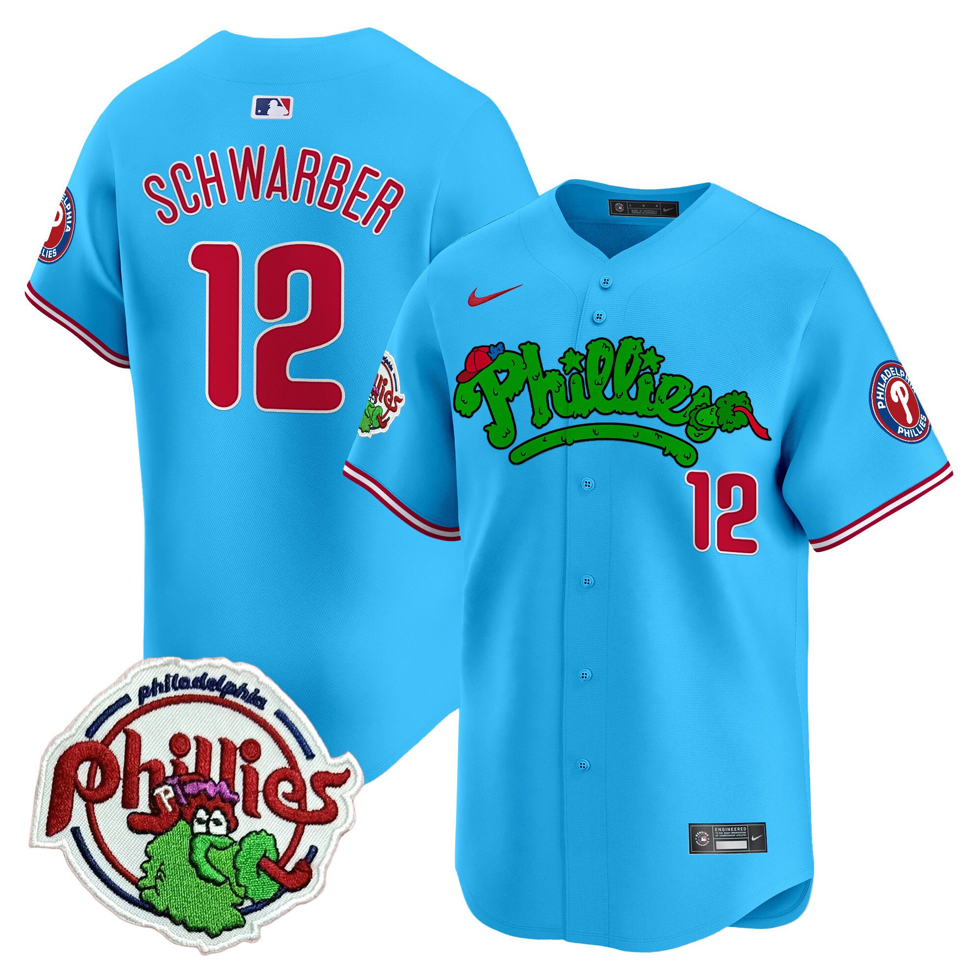 Men's Phillies Phanatic Patch Vapor Premier Limited Jersey V2 - All Stitched