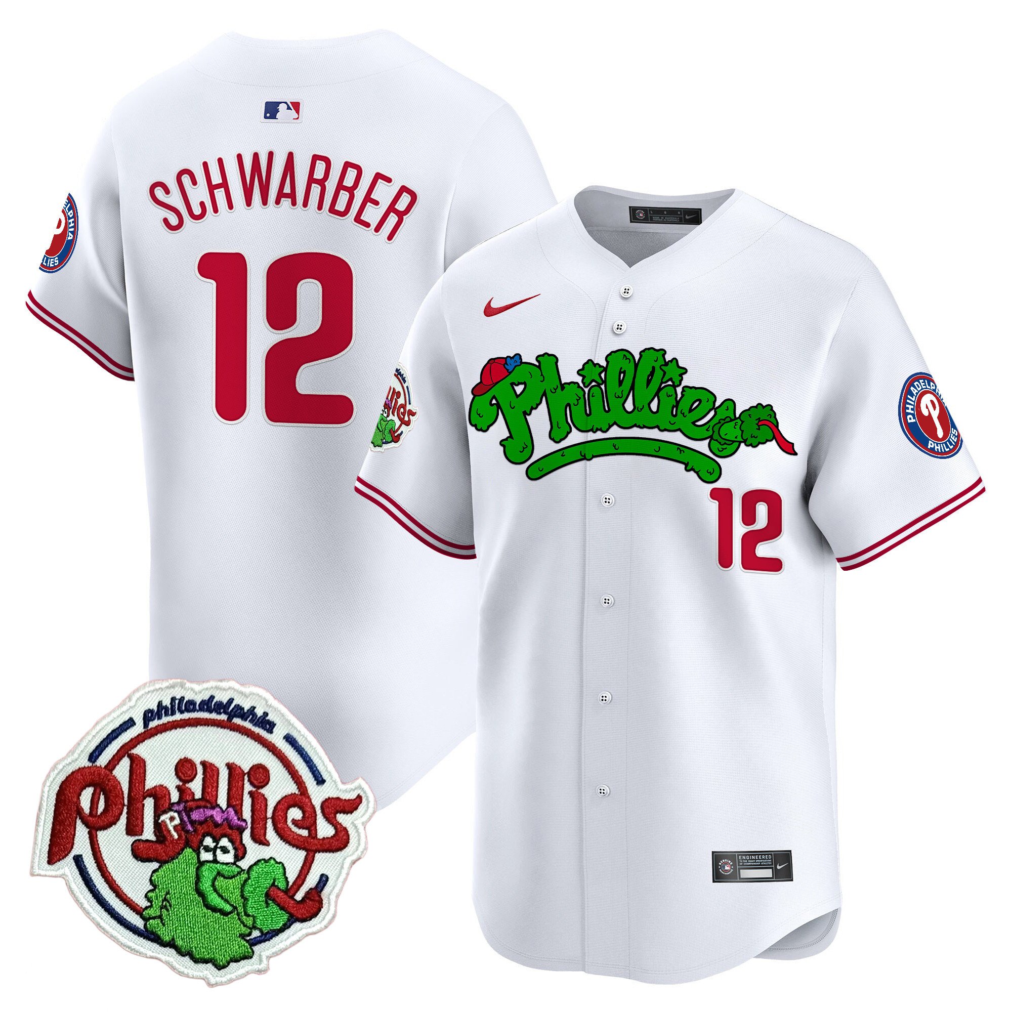 Men's Phillies Phanatic Patch Vapor Premier Limited Jersey V2 - All Stitched