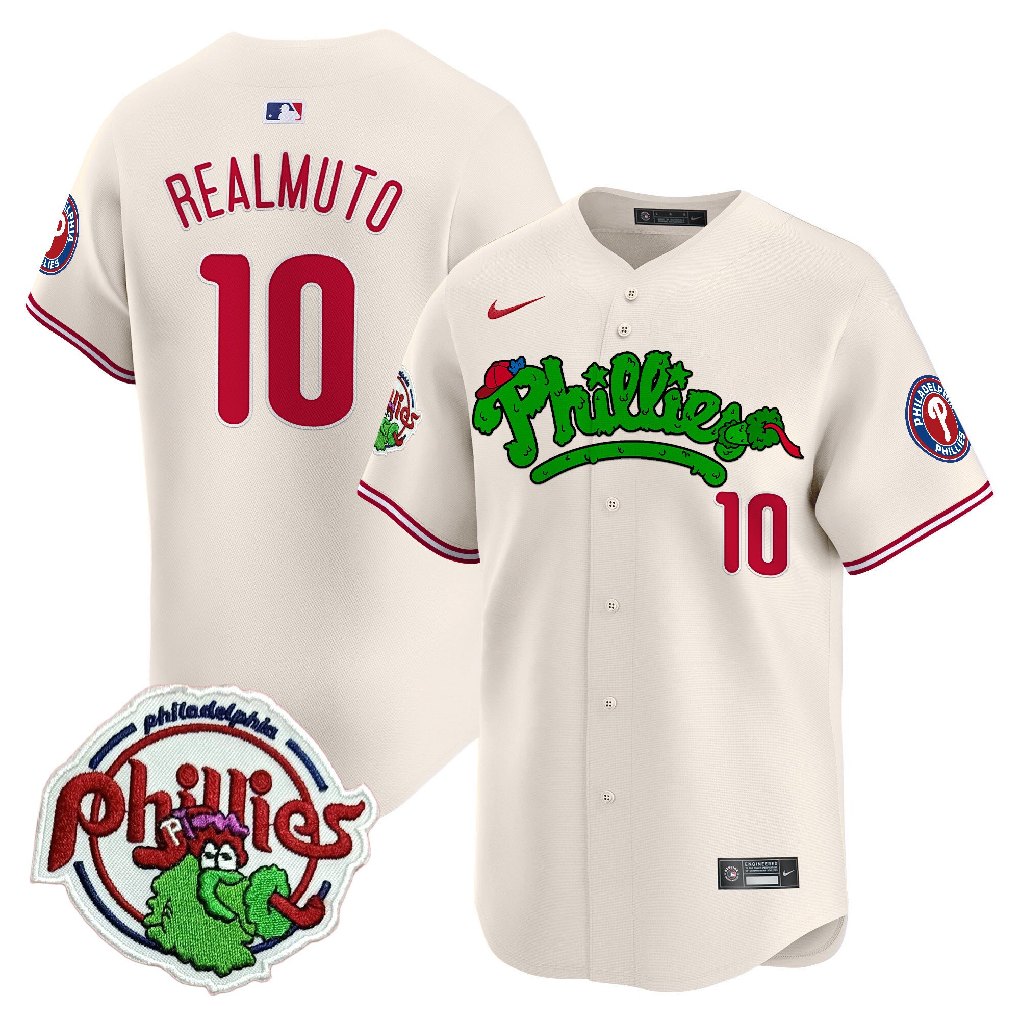 Men's Phillies Phanatic Patch Vapor Premier Limited Jersey V2 - All Stitched