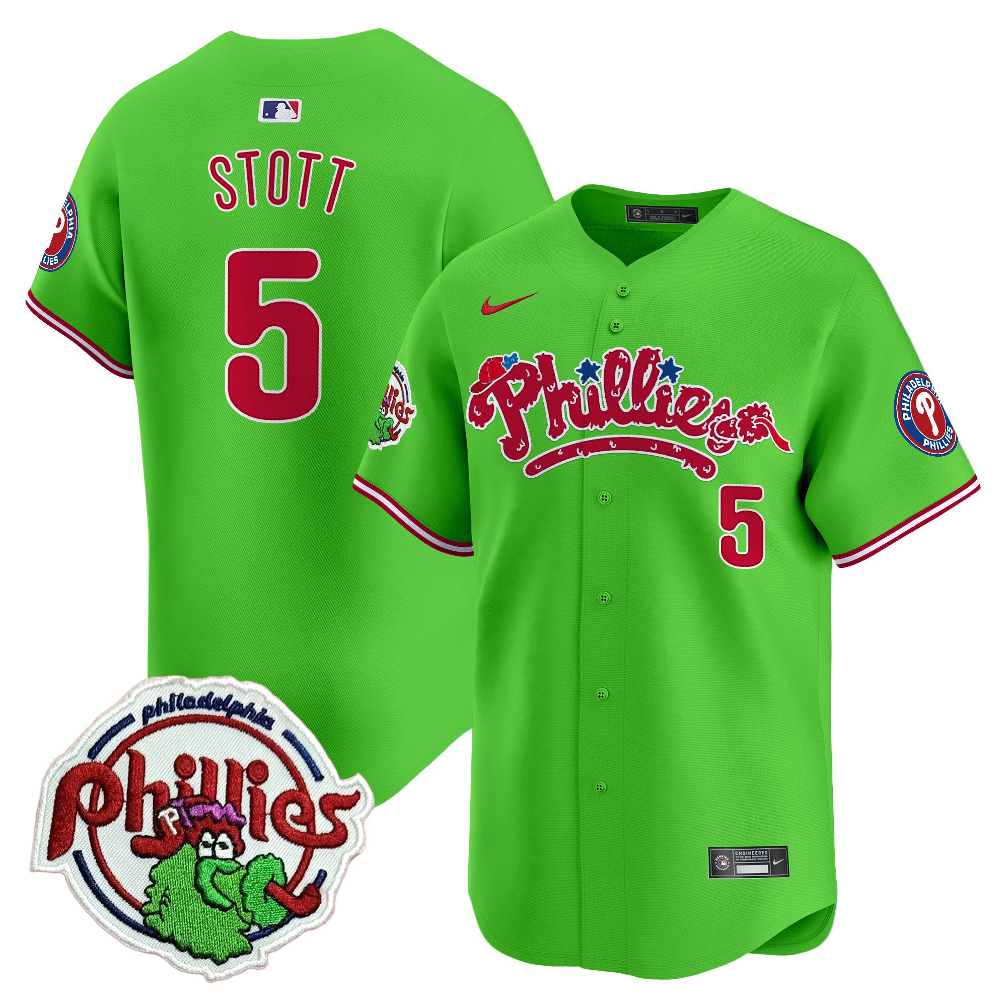 Men's Phillies Phanatic Patch Vapor Premier Limited Jersey V2 - All Stitched
