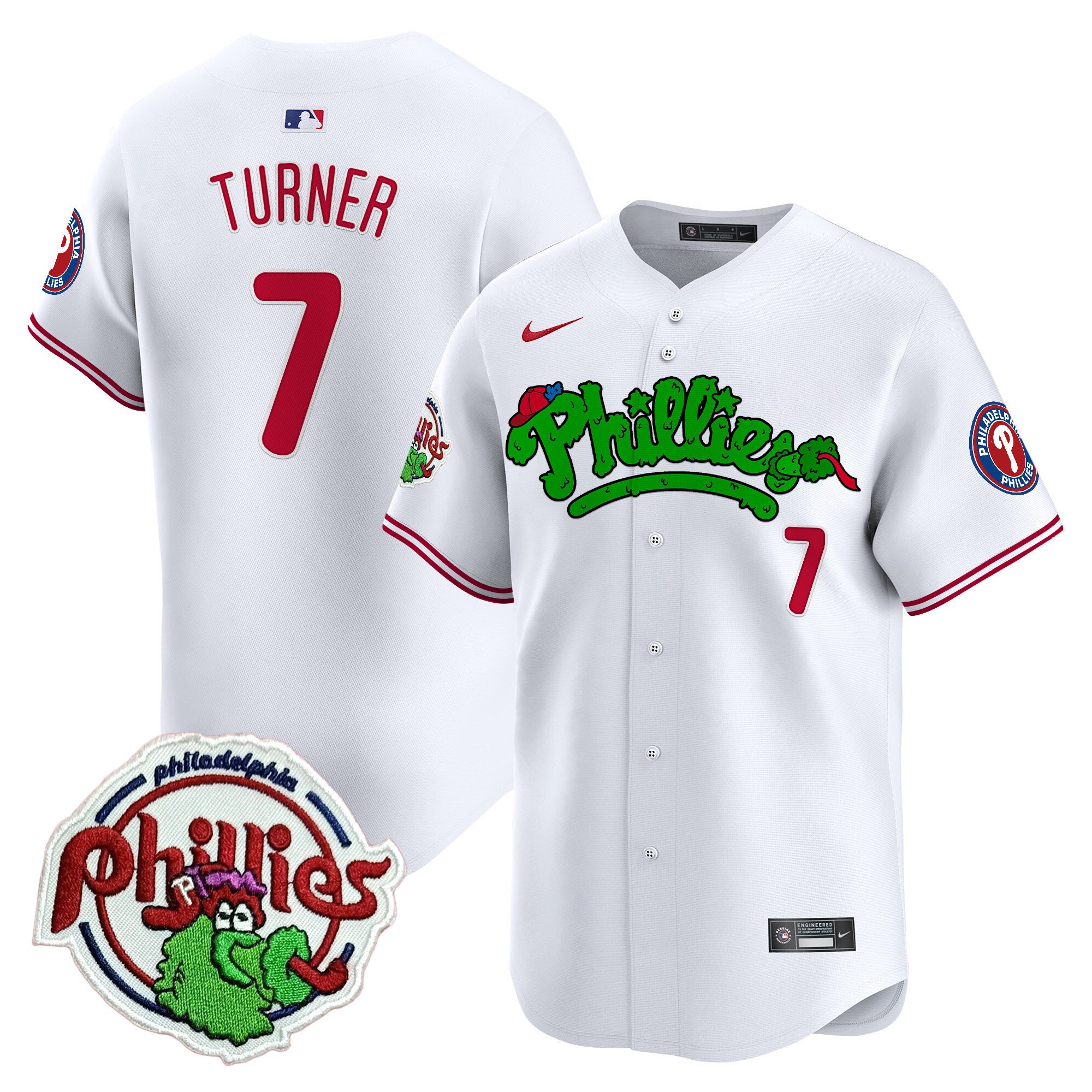 Men's Phillies Phanatic Patch Vapor Premier Limited Jersey V2 - All Stitched