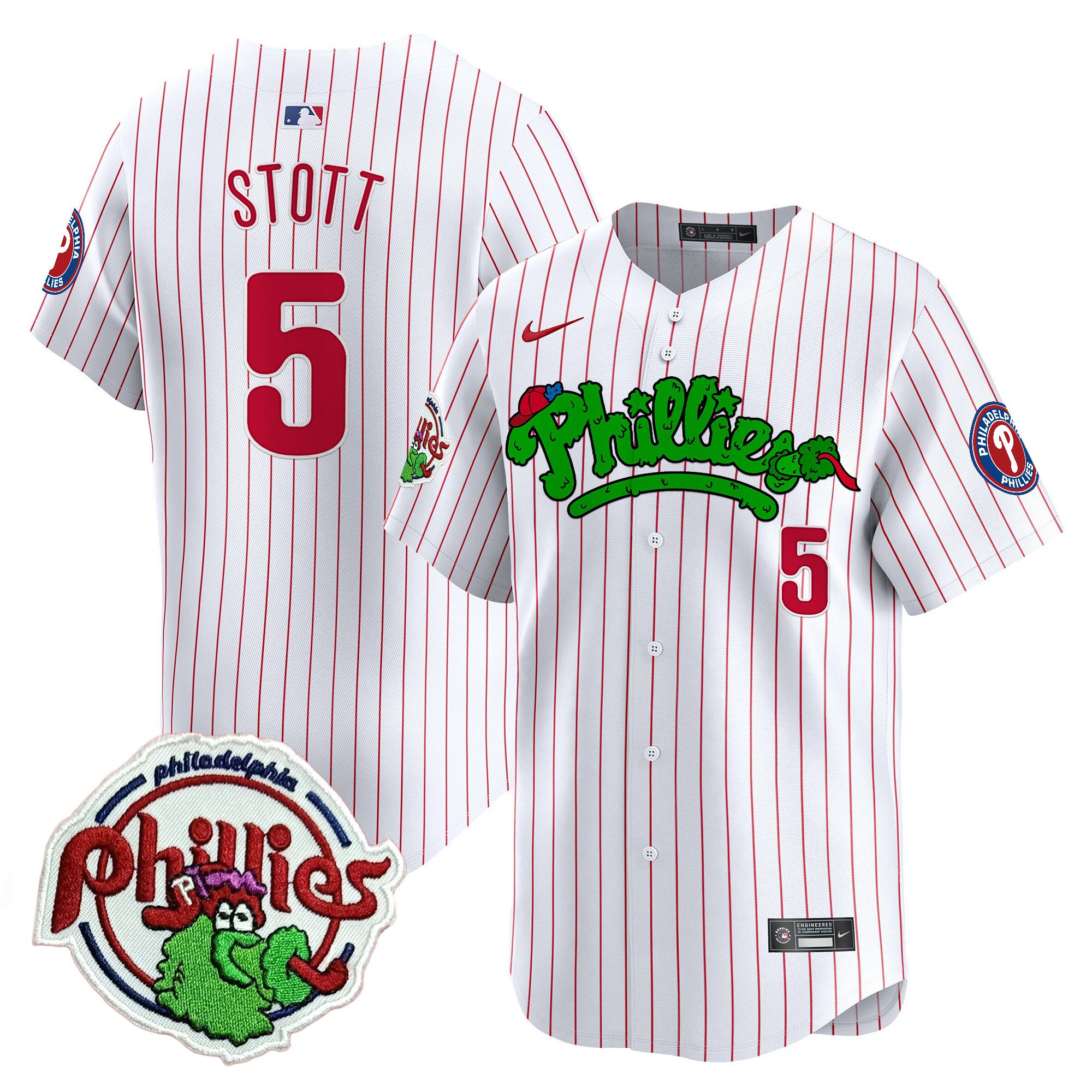 Men's Phillies Phanatic Patch Vapor Premier Limited Jersey V2 - All Stitched
