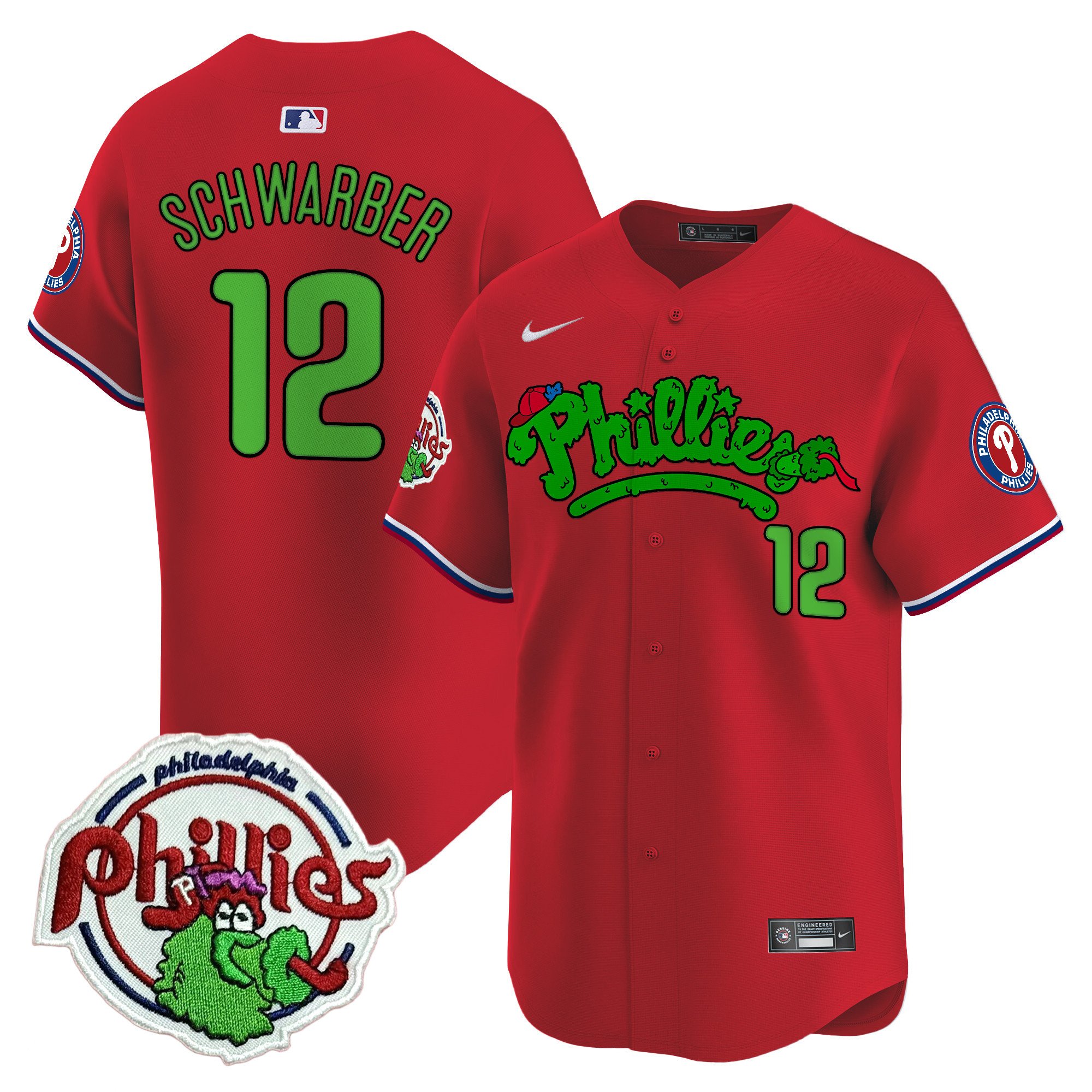 Men's Phillies Phanatic Patch Vapor Premier Limited Jersey V2 - All Stitched