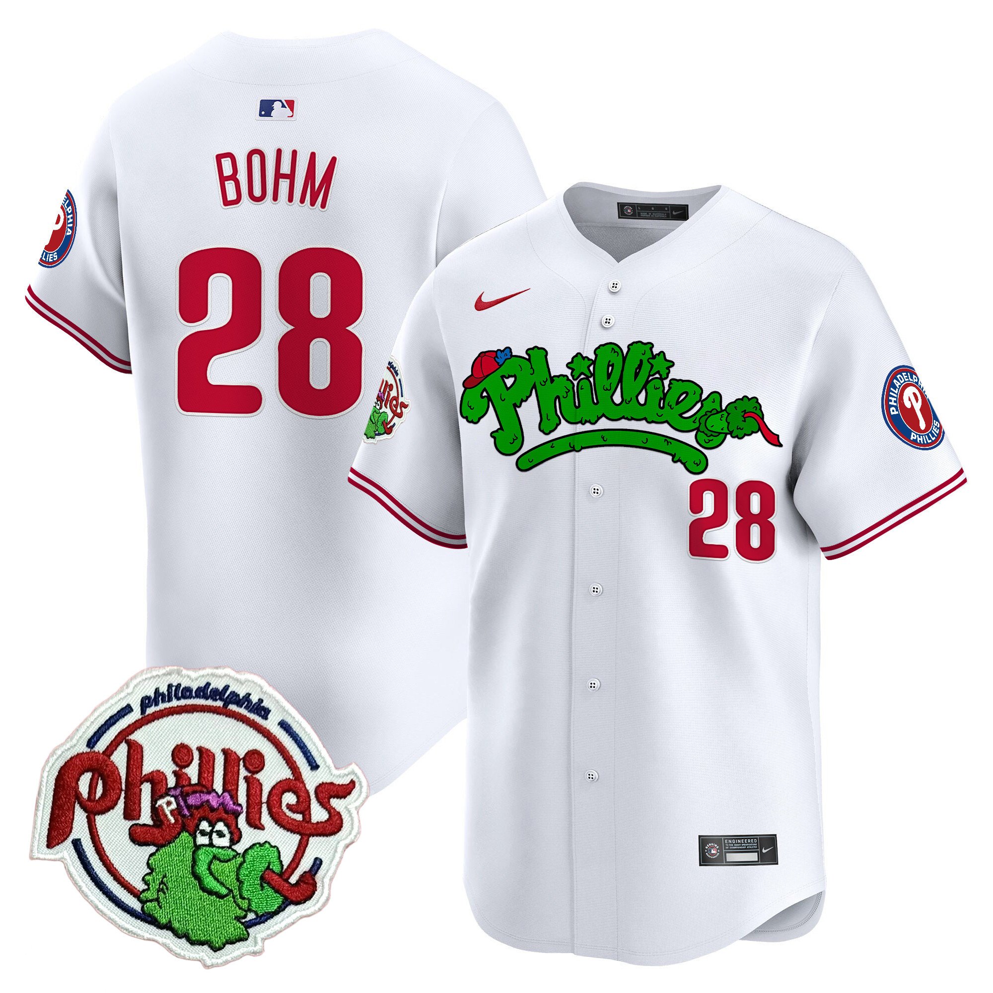 Men's Phillies Phanatic Patch Vapor Premier Limited Jersey V2 - All Stitched