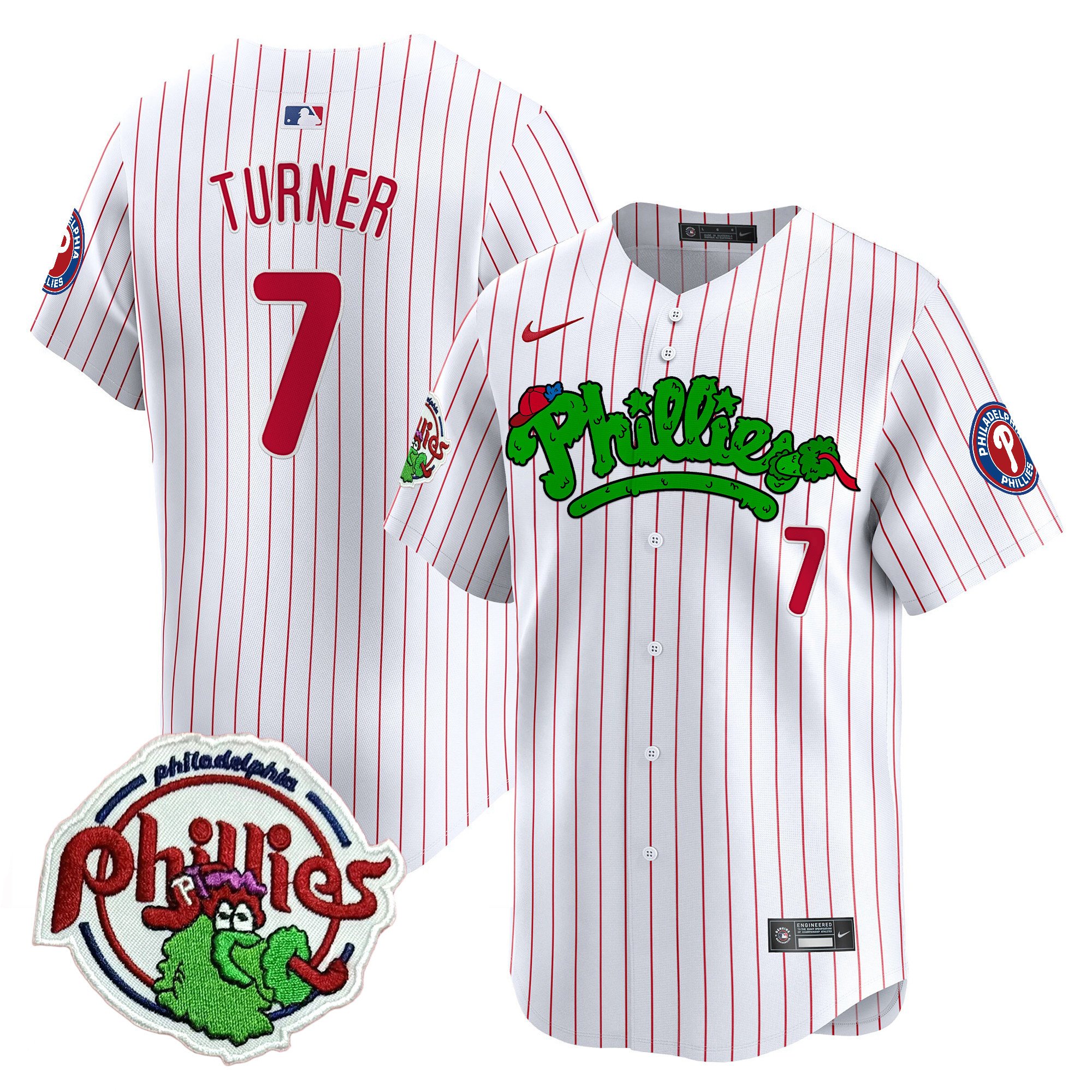 Men's Phillies Phanatic Patch Vapor Premier Limited Jersey V2 - All Stitched