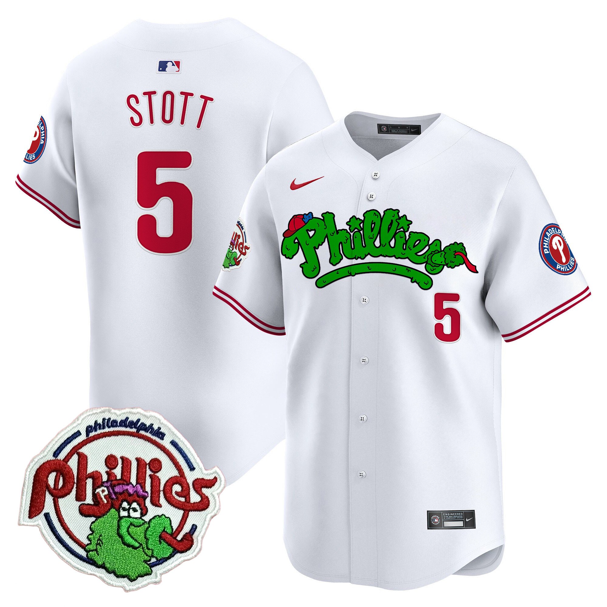 Men's Phillies Phanatic Patch Vapor Premier Limited Jersey V2 - All Stitched
