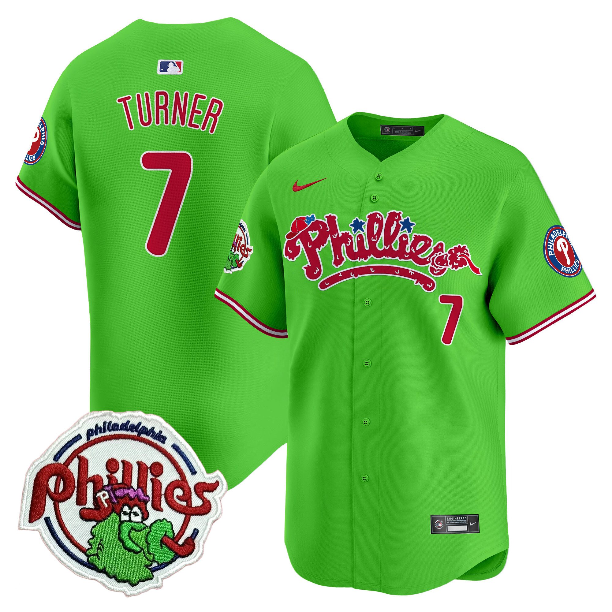 Men's Phillies Phanatic Patch Vapor Premier Limited Jersey V2 - All Stitched