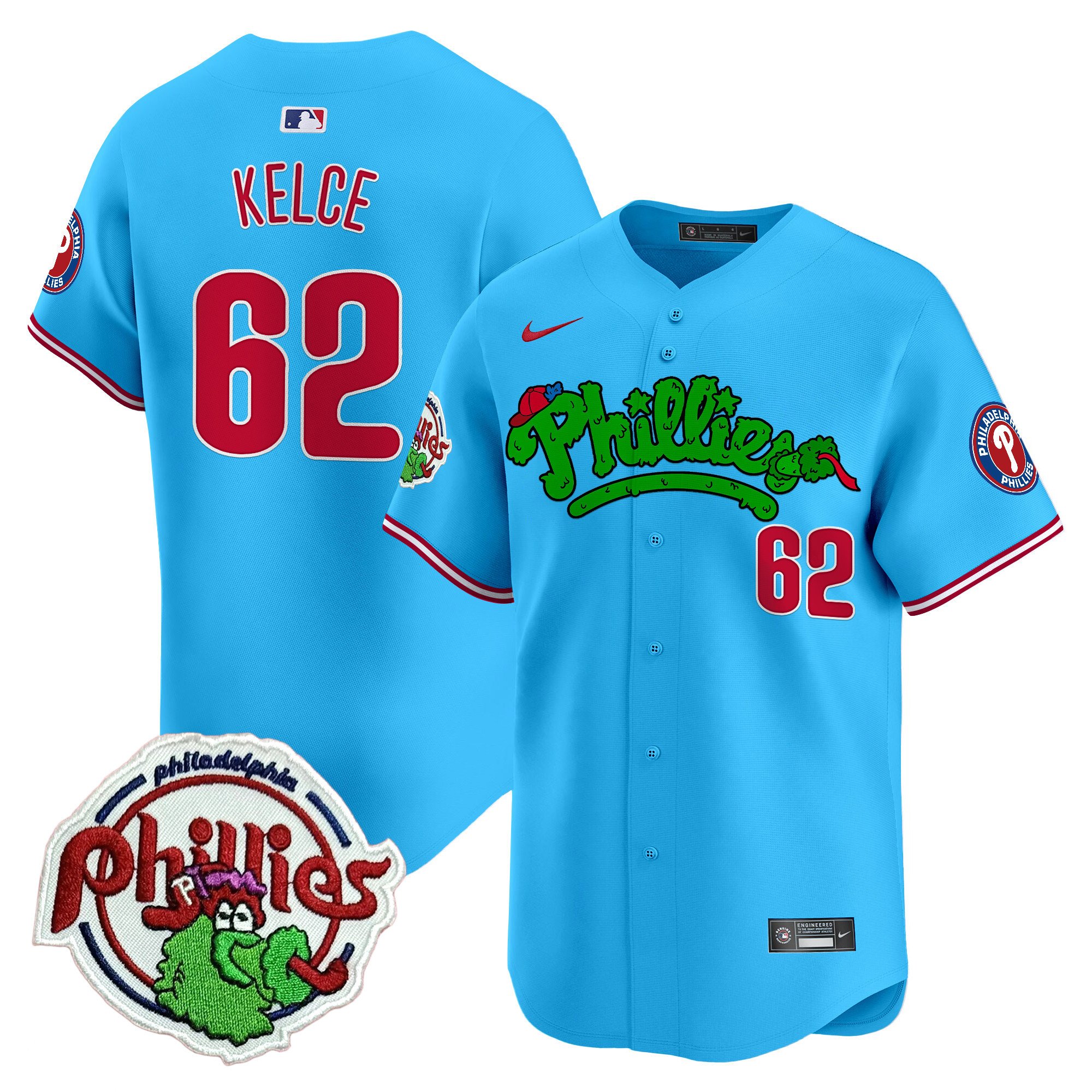 Men's Phillies Phanatic Patch Vapor Premier Limited Jersey V2 - All Stitched