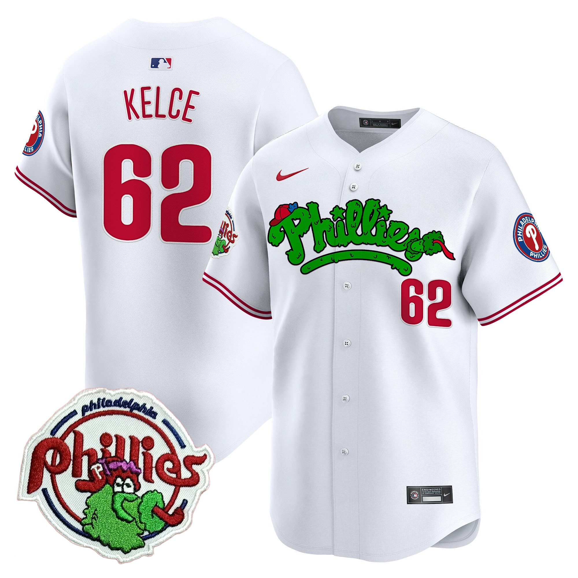 Men's Phillies Phanatic Patch Vapor Premier Limited Jersey V2 - All Stitched