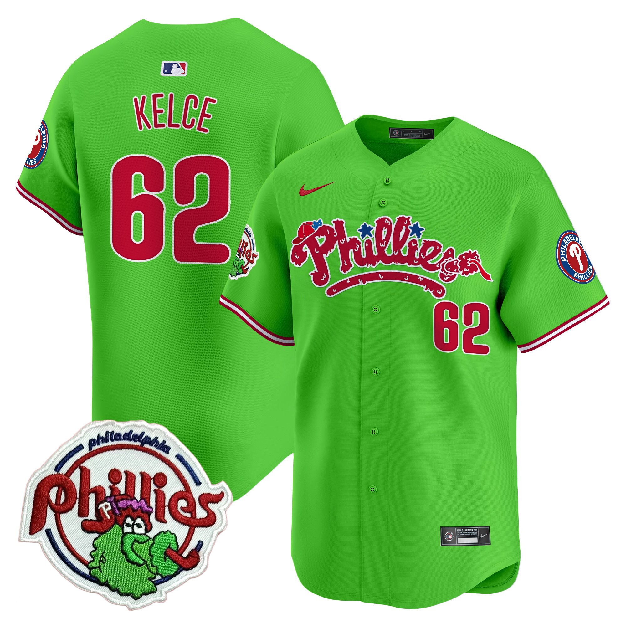 Men's Phillies Phanatic Patch Vapor Premier Limited Jersey V2 - All Stitched